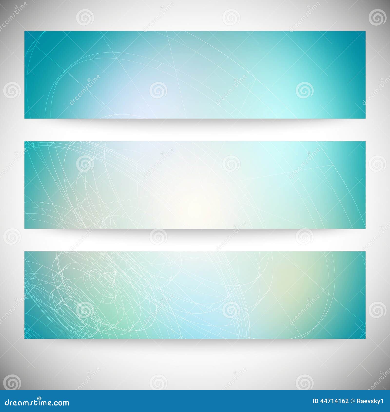 Set of Horizontal Banners. Conceptual Vector Stock Vector