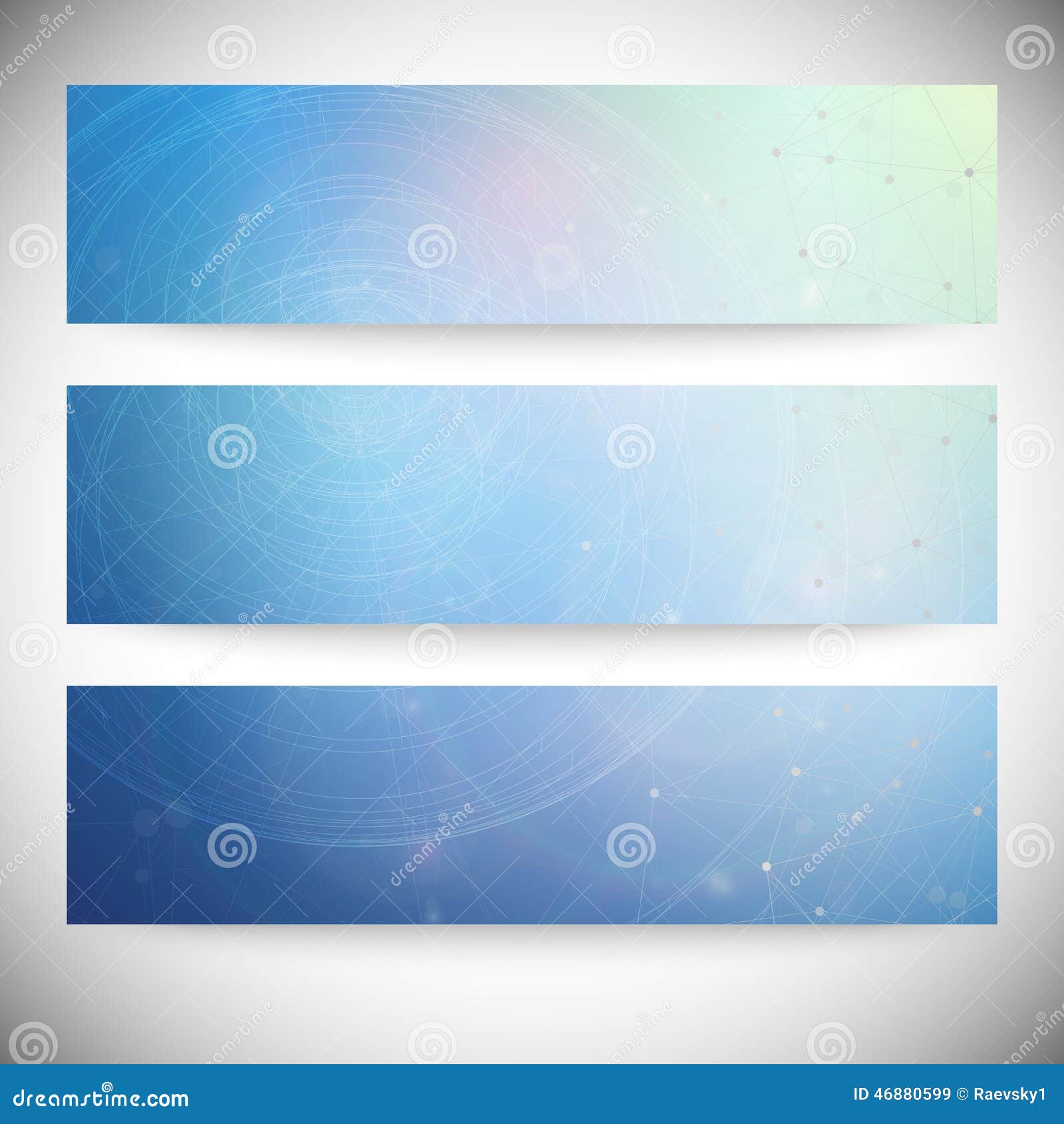 Set of Horizontal Banners. Conceptual Vector Stock Vector