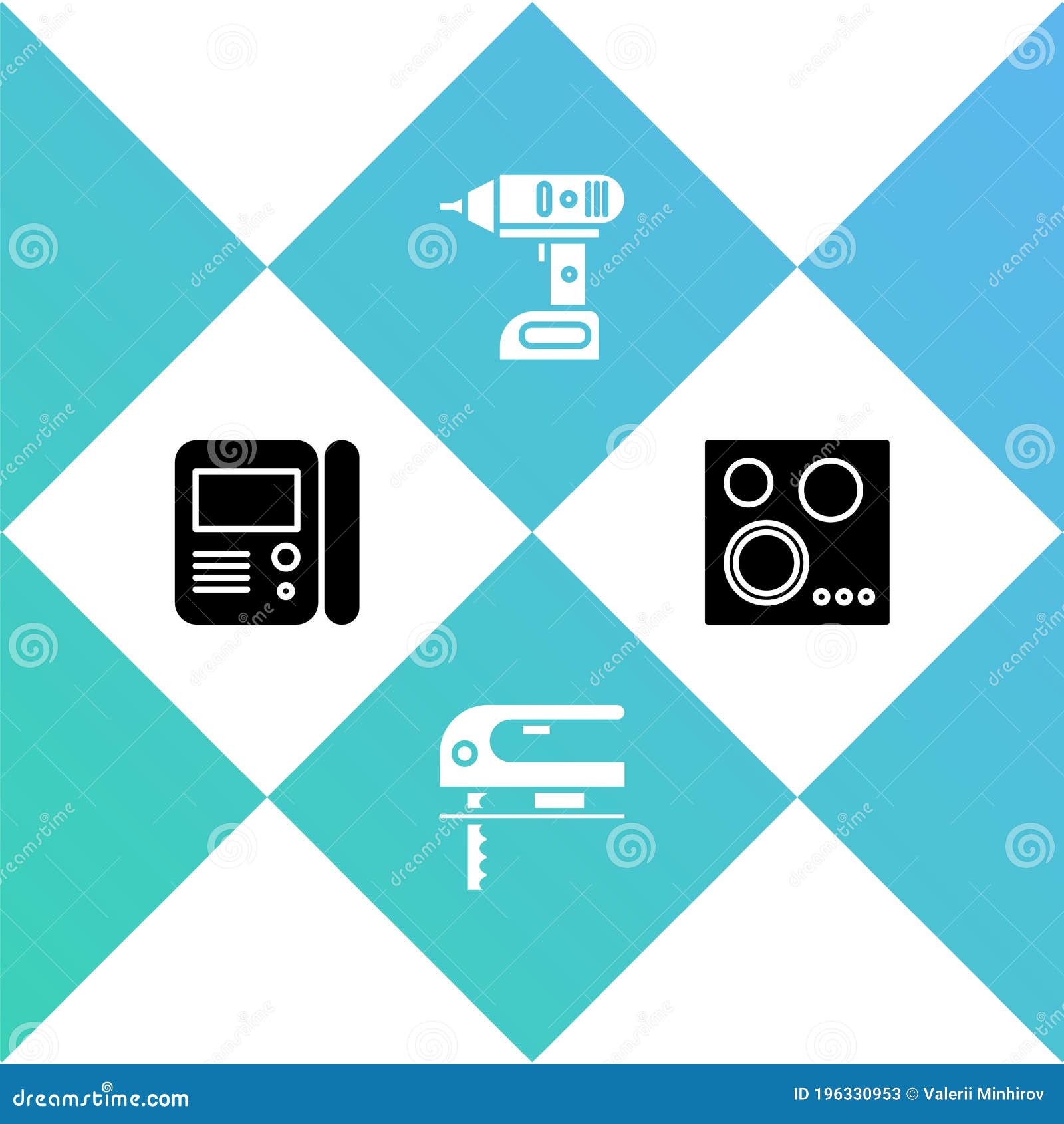 Set House System, Electric Jigsaw, Cordless Screwdriver and