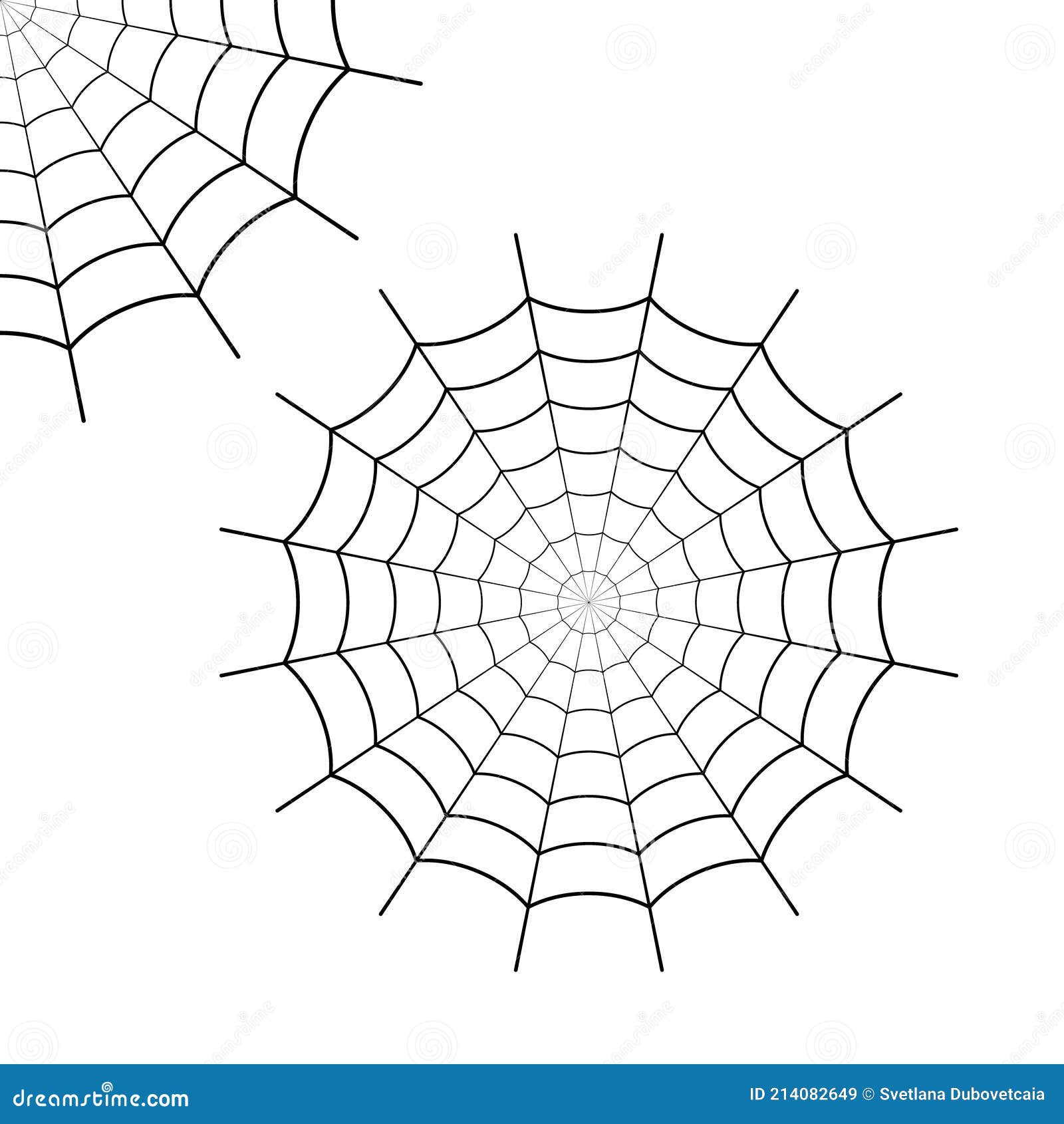 set icon spider web, corner spiderweb. cobweb cartoon. graphic black corner net  on white background. silhouette line spid