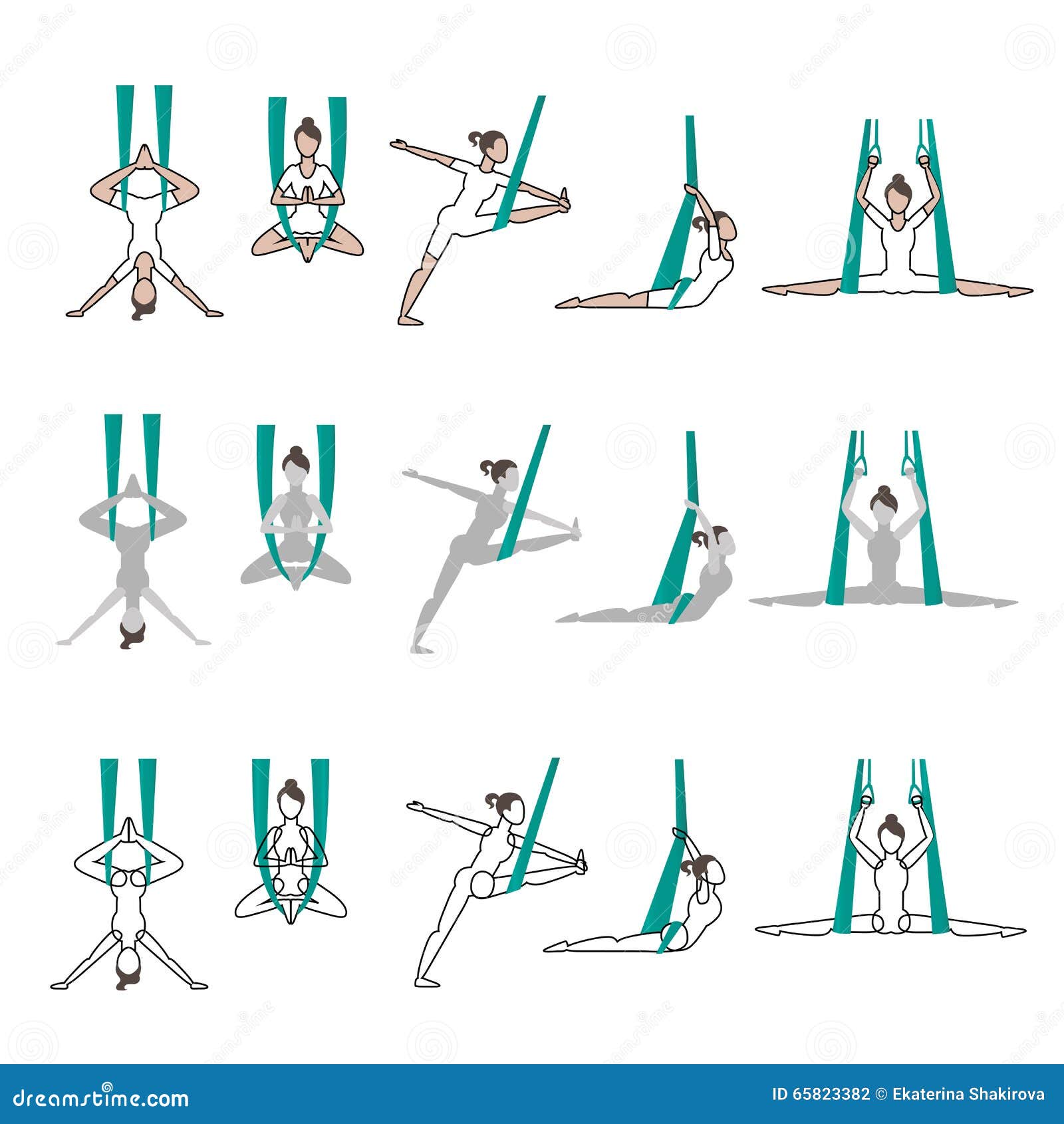Aerial yoga hammock 6 handles strap, home gym hanging belt swing,  anti-gravity aerial traction device - RED | Yoga aéreo, Hamaca de yoga, Yoga
