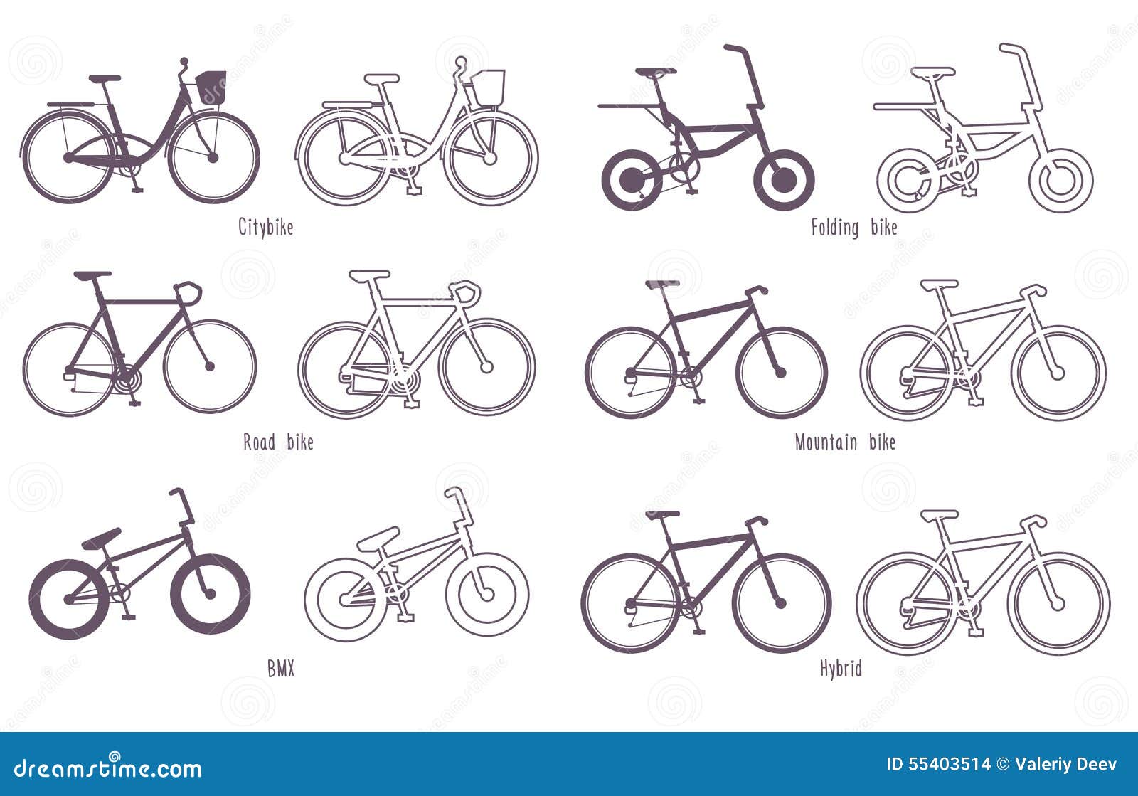 Types Bicycles Stock Illustrations – Types Bicycles Stock Illustrations, Vectors Clipart Dreamstime