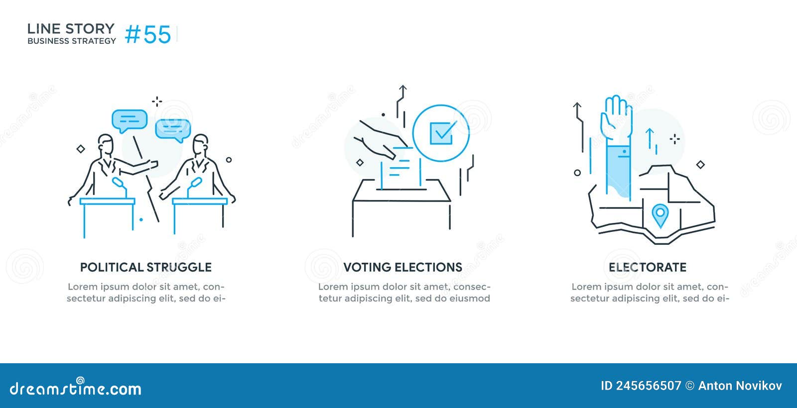 set of s icons elections, voting. debits, electorate