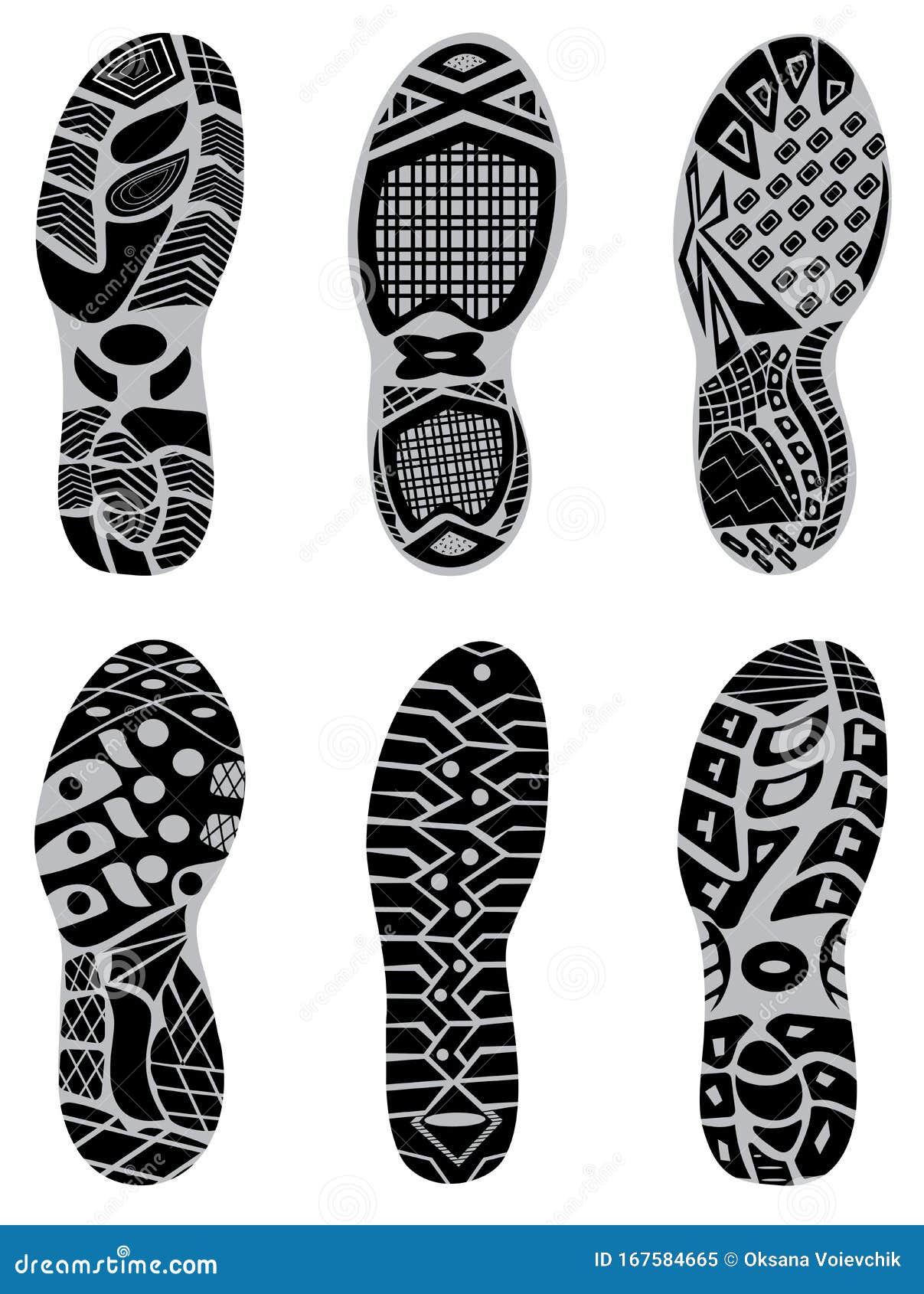 Set imprint soles shoes stock vector. Illustration of print - 167584665