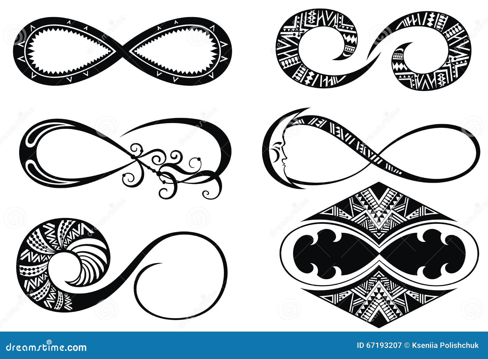 Set of Infinity Love, Forever Symbols Stock Vector - Illustration of tattoo,  medical: 67193207
