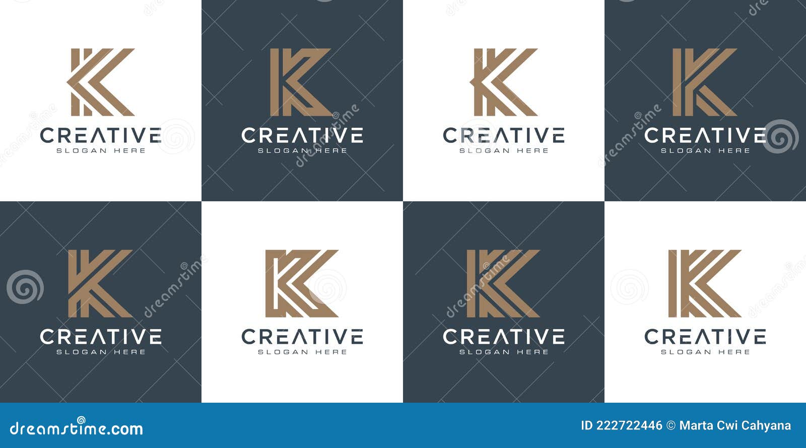 set of initials letter k abstract logo  