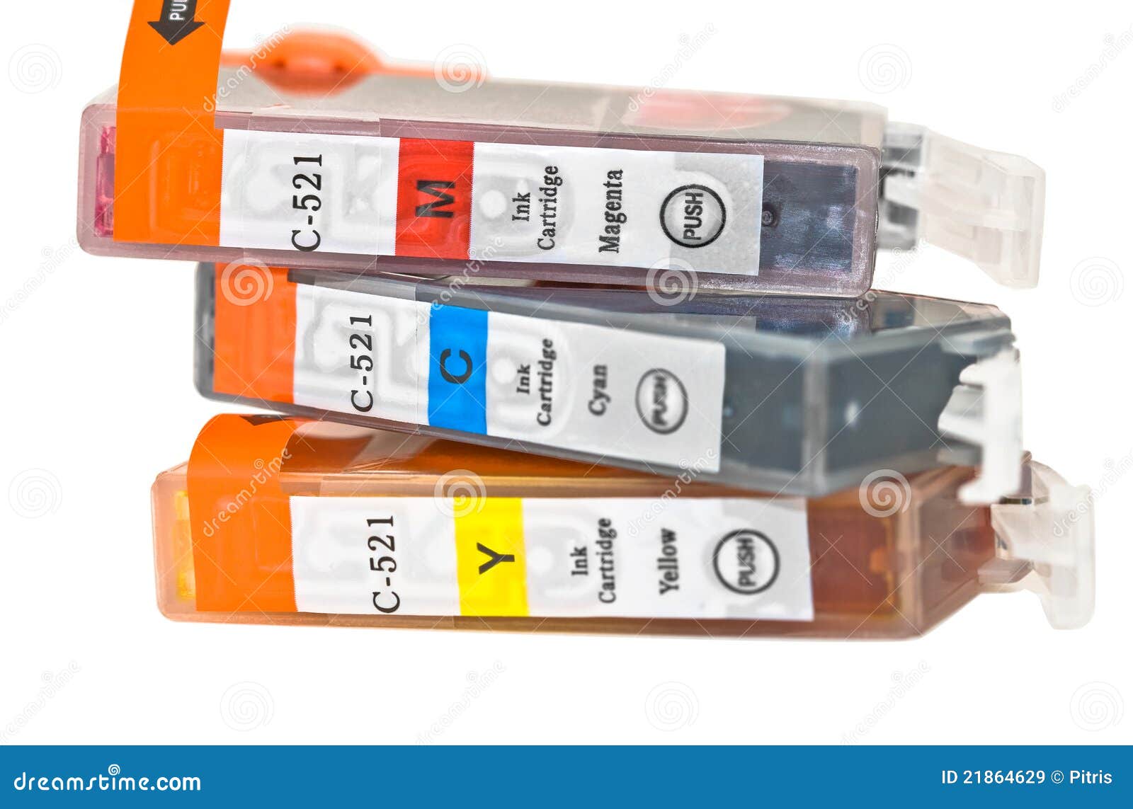 Set Of Ink Printer Cartridges Stock Image - Image of descriptive