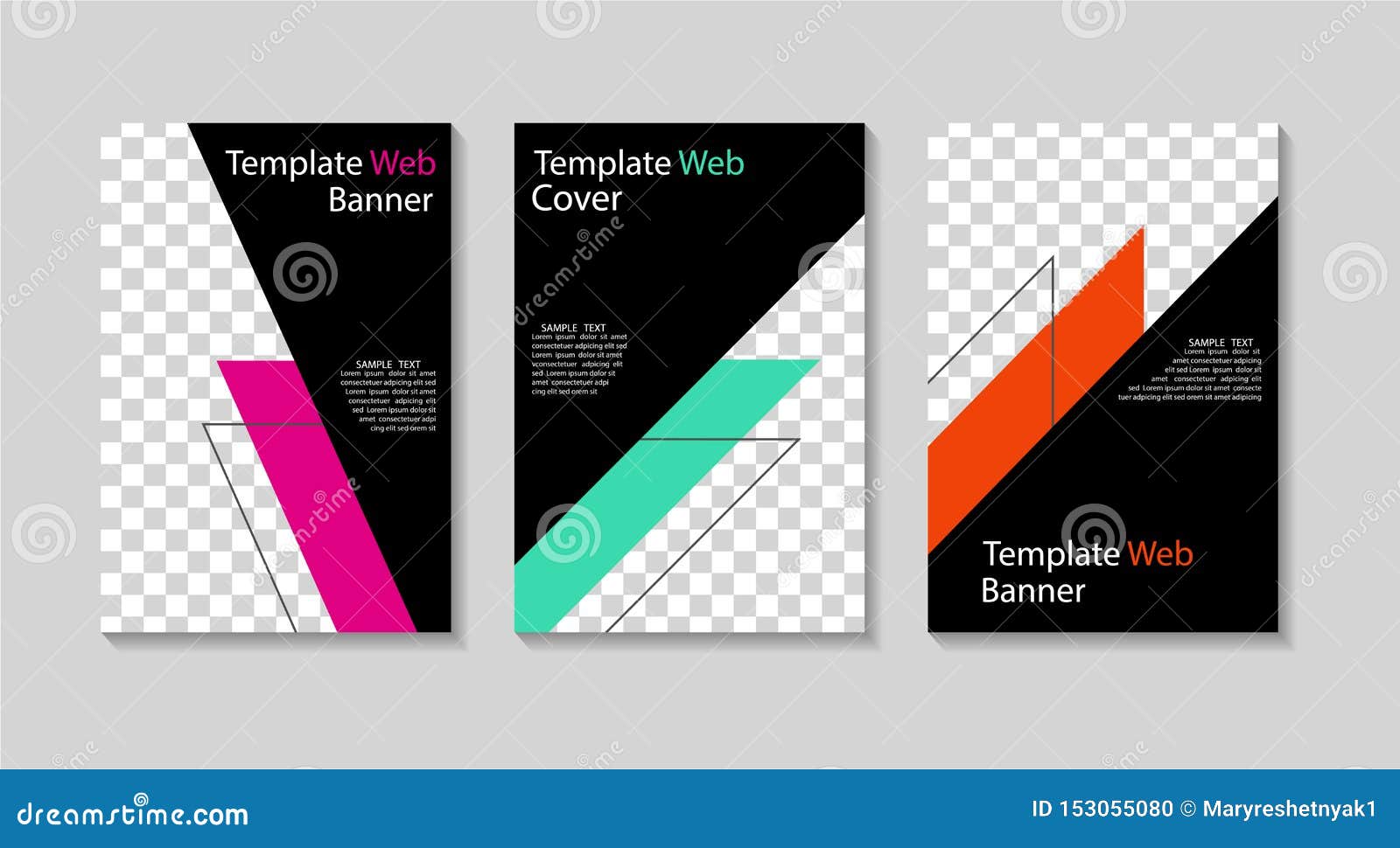 Download Set Of Instagram Templates Design Cover For Social Media Banner Mobile Apps Trendy Vector Layout Mockup For Social Networks Ep Stock Illustration Illustration Of Liquid Advertising 153055080