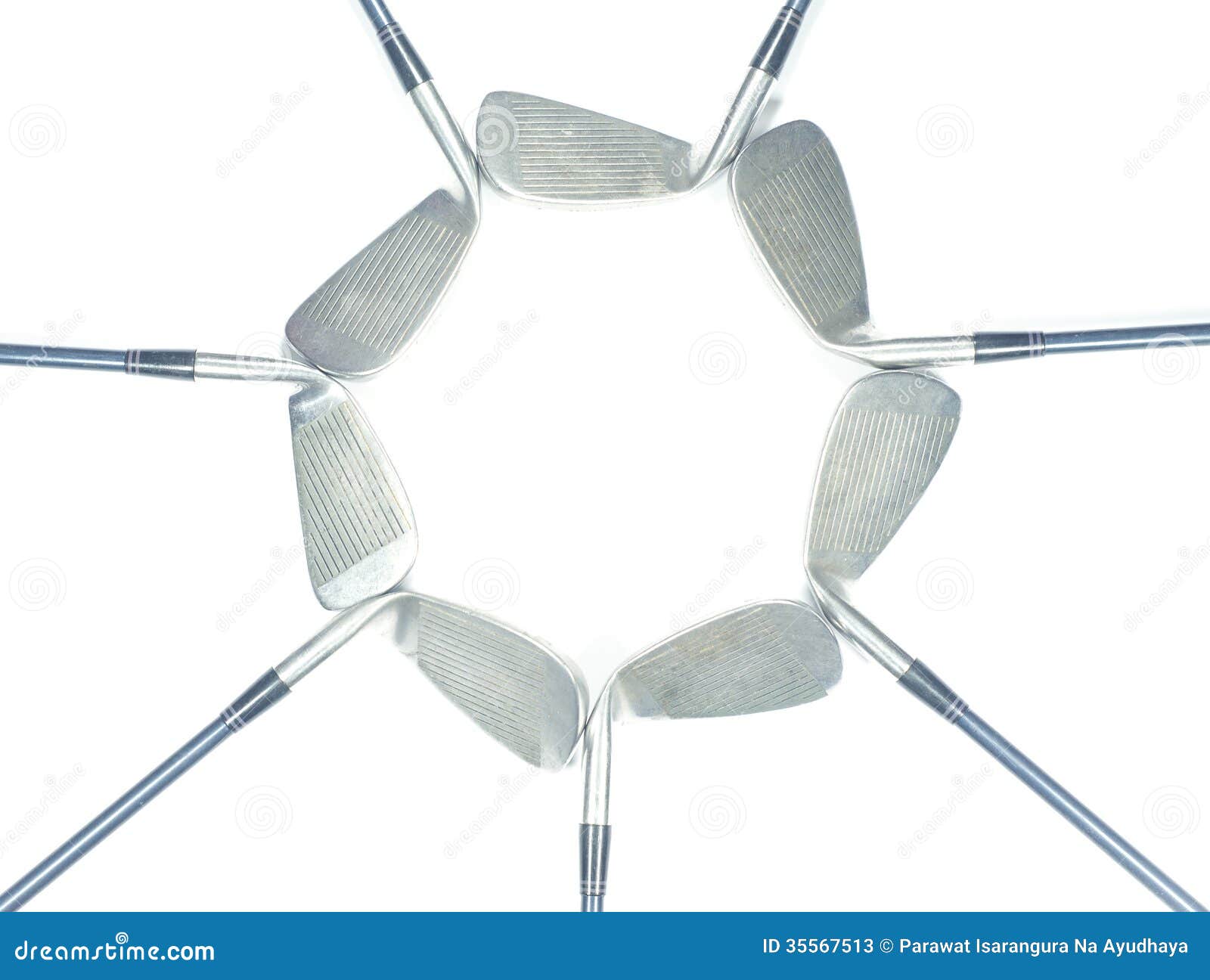 Set of iron golf club. stock image. Image of steel, silver 35567513