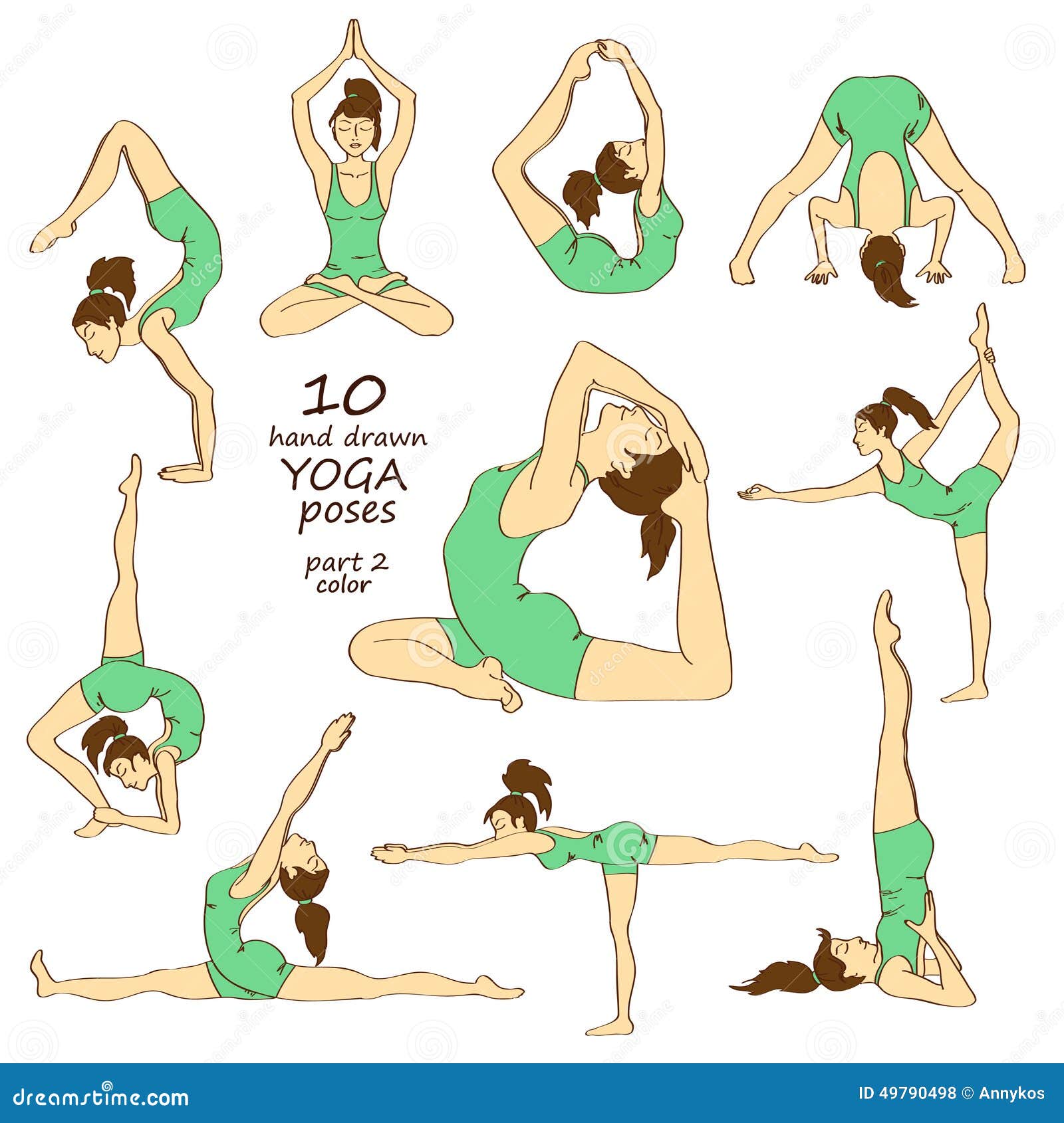 Yoga poses vector illustration outline sketch hand drawn 3057902 Vector Art  at Vecteezy