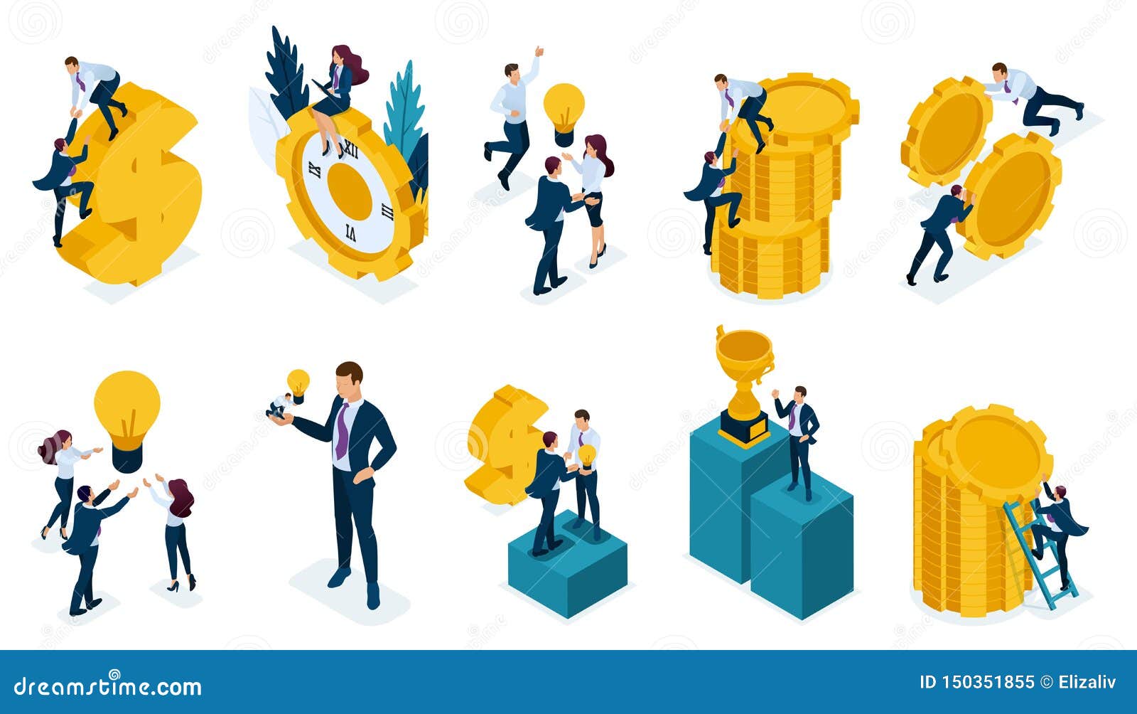Set of Isometric Concepts of Investment and Achievement . Vector