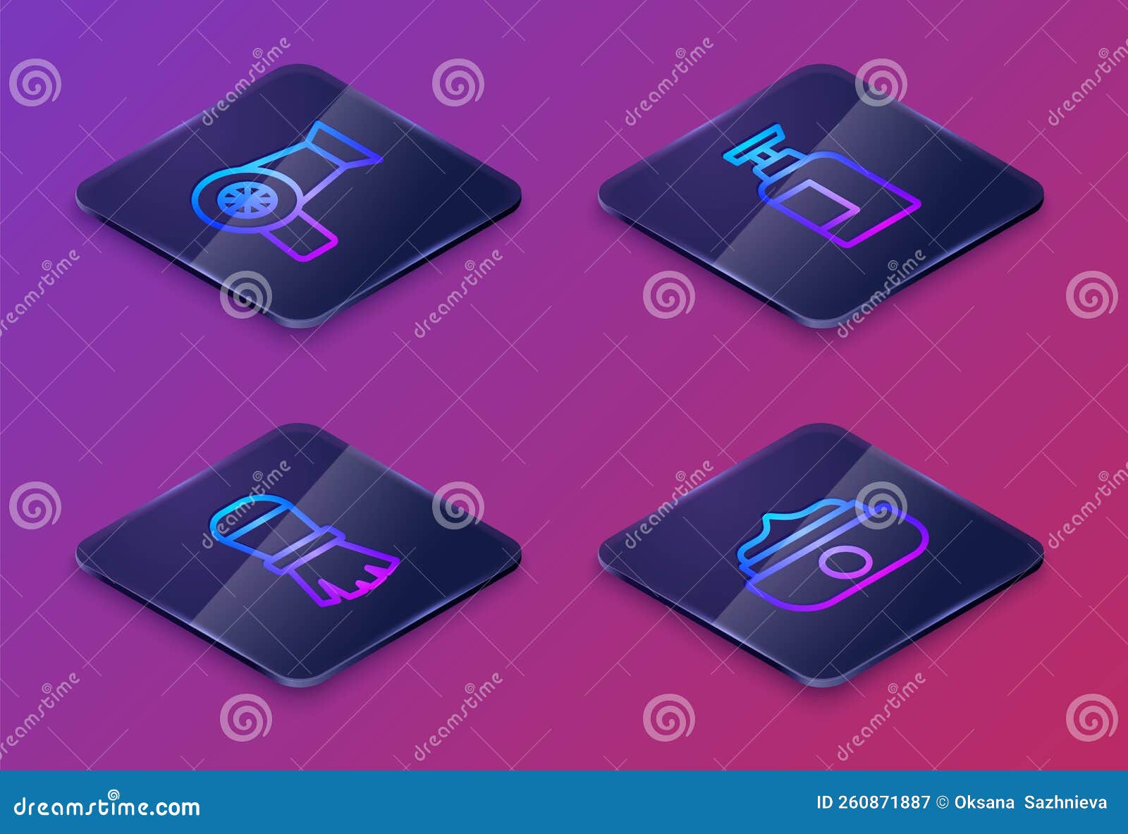 Set Isometric Line Hair Dryer, Shaving Brush, Bottle of Shampoo and Gel or  Wax for Hair Styling. Blue Square Button Stock Vector - Illustration of  brush, contour: 260871887