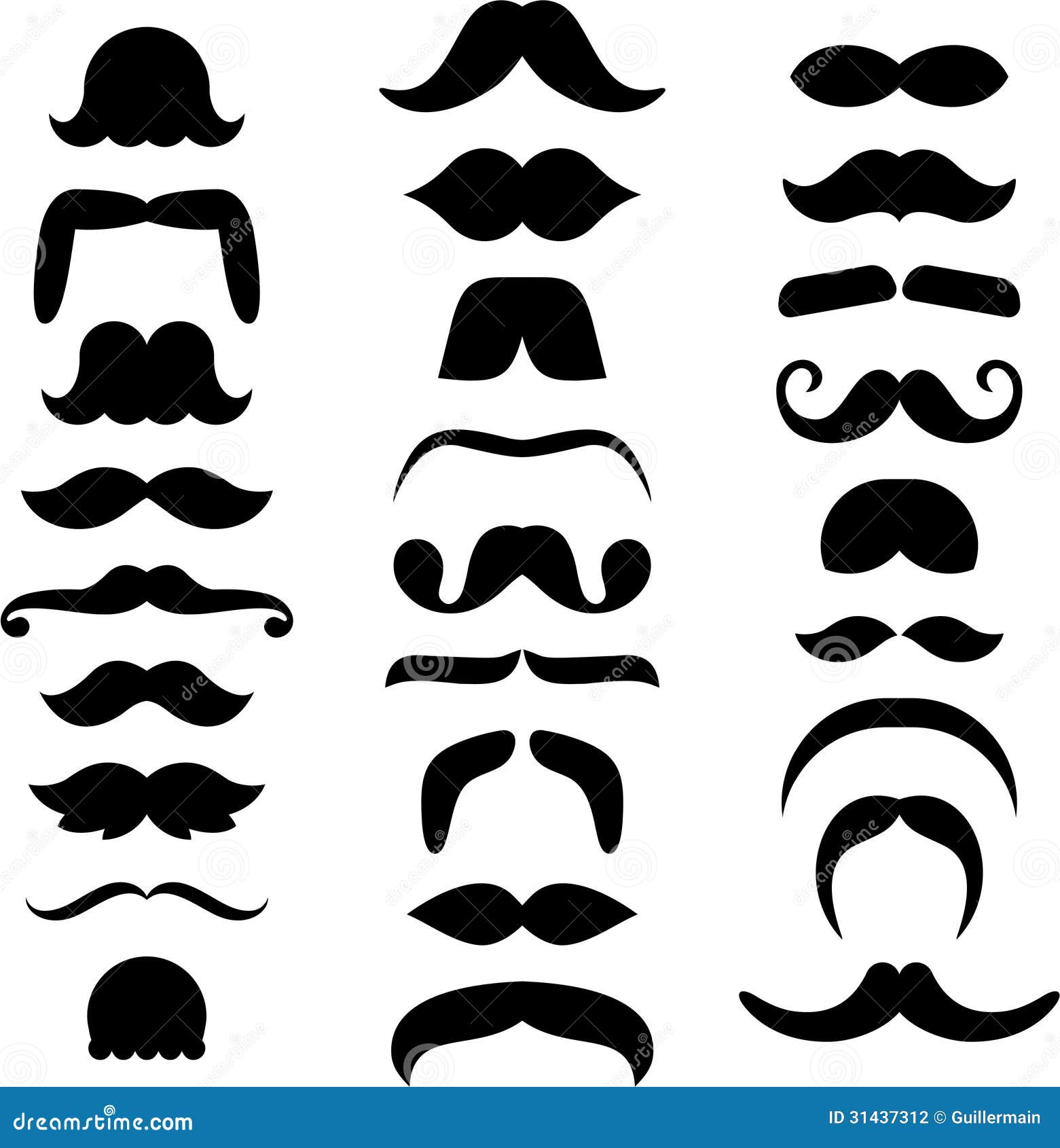 set of ized mustaches
