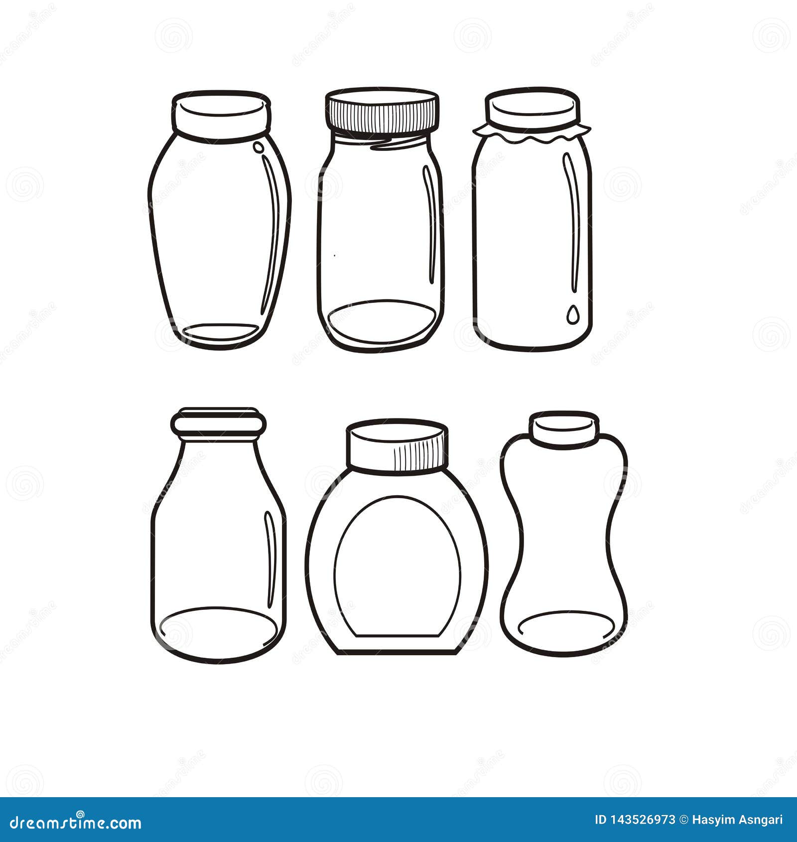 Set of Jars for Cake Design Template Stock Illustration Illustration