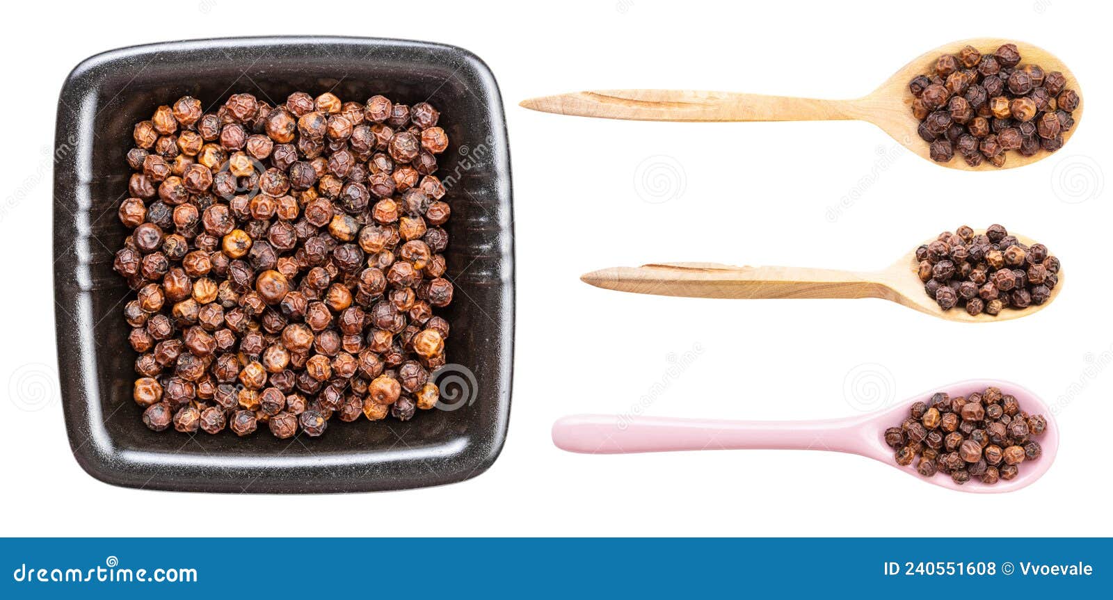 Set of Kampot Red Pepper Peppercorns Isolated Stock Photo Image of