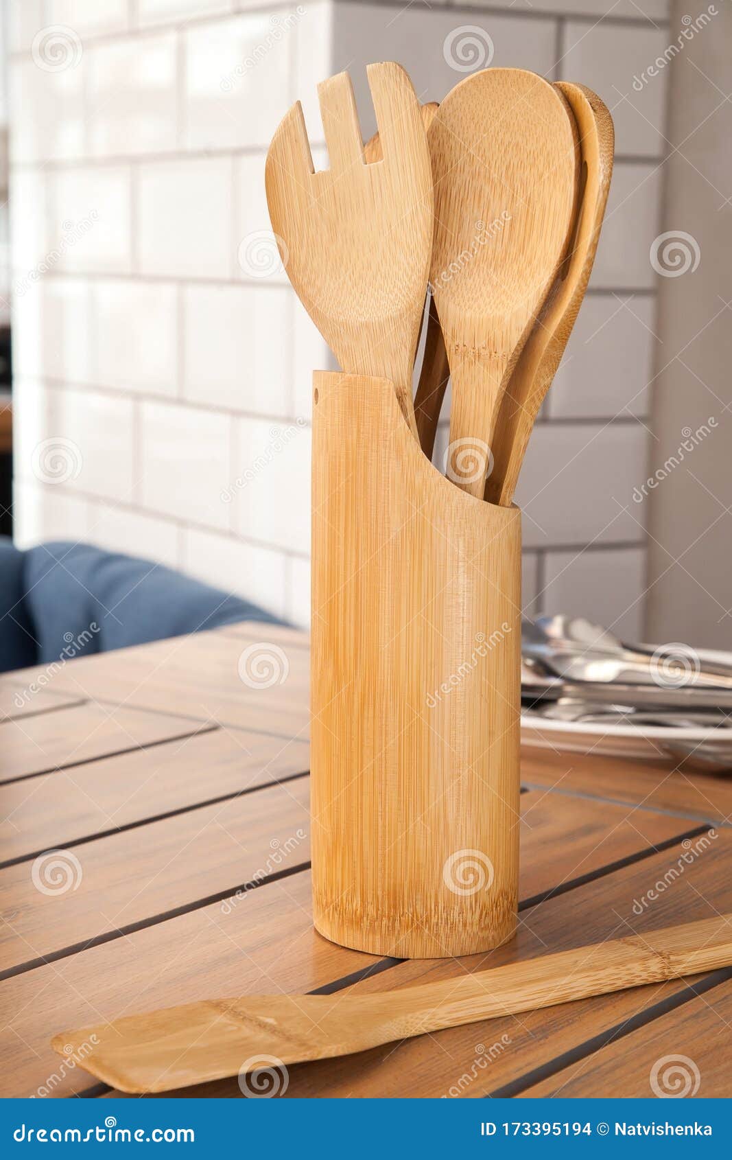 A Set of Kitchen Appliances on a Table. European Cuisine Stock Photo