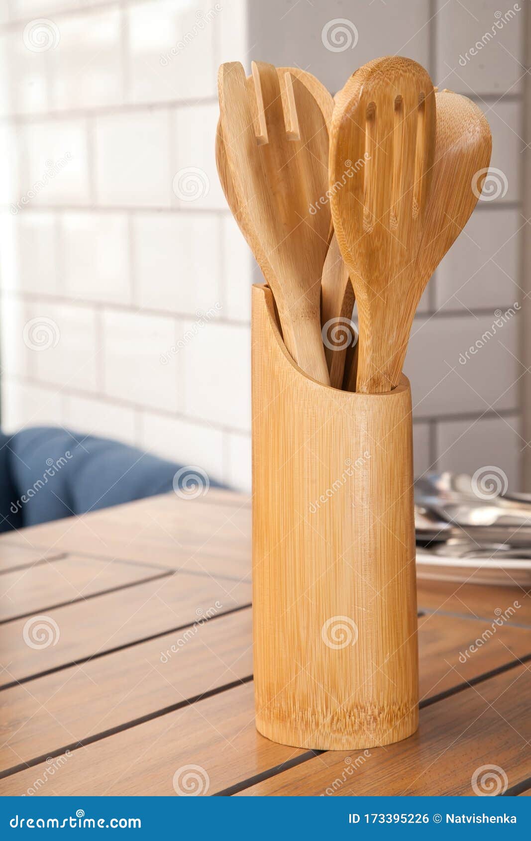 A Set of Kitchen Appliances on a Table. European Cuisine Stock Photo