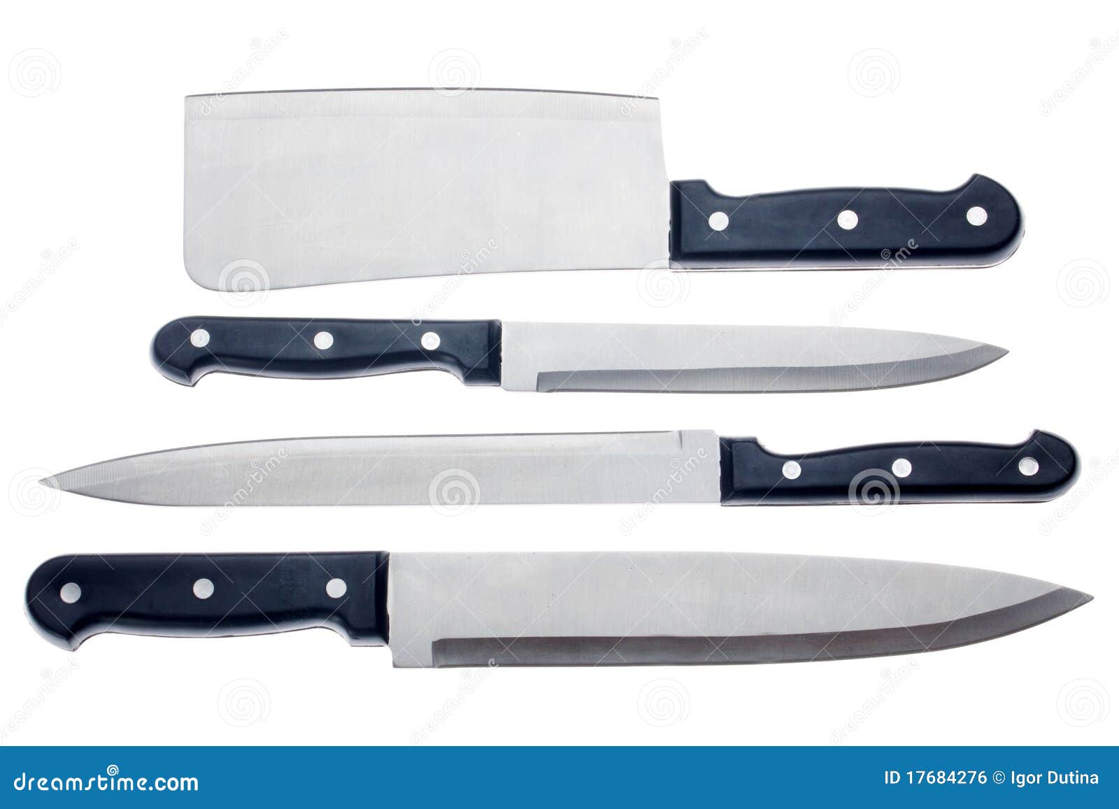 Set of kitchen knives stock photo. Image of tool, knife 17684276