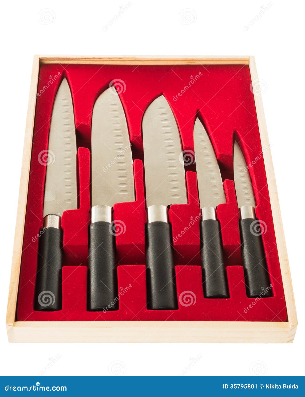Set of kitchen knives stock image. Image of blade, appliance 35795801