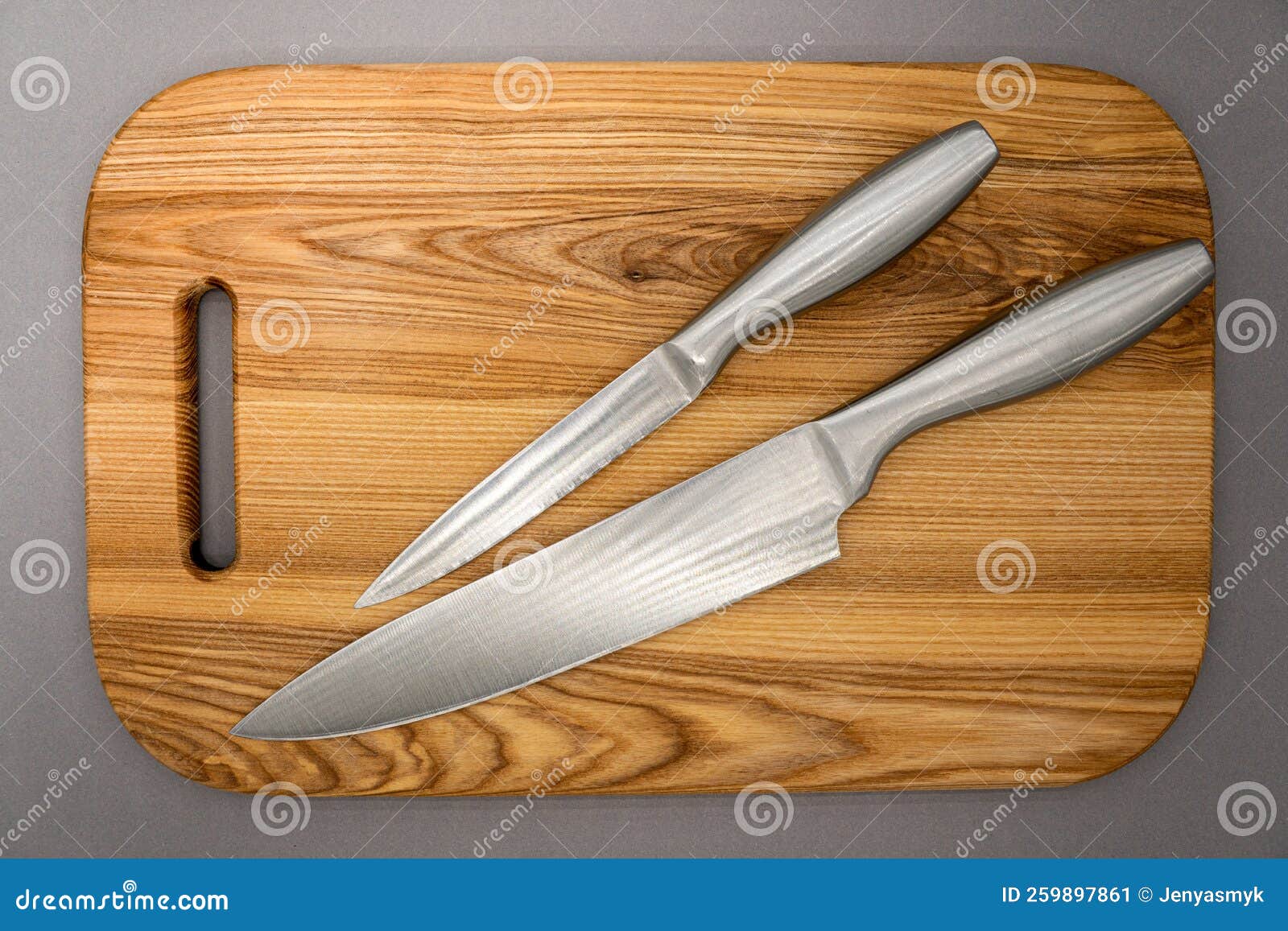 Set of Kitchen Knives, the Perfect Tools for a Great Chef Top View