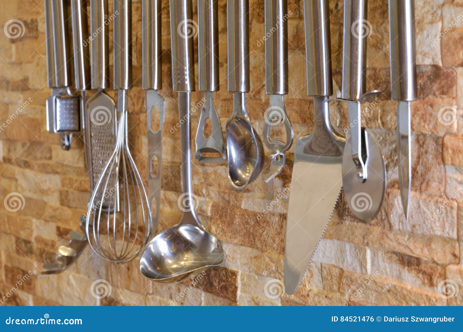 set of kitchen utensils wall vinyl art