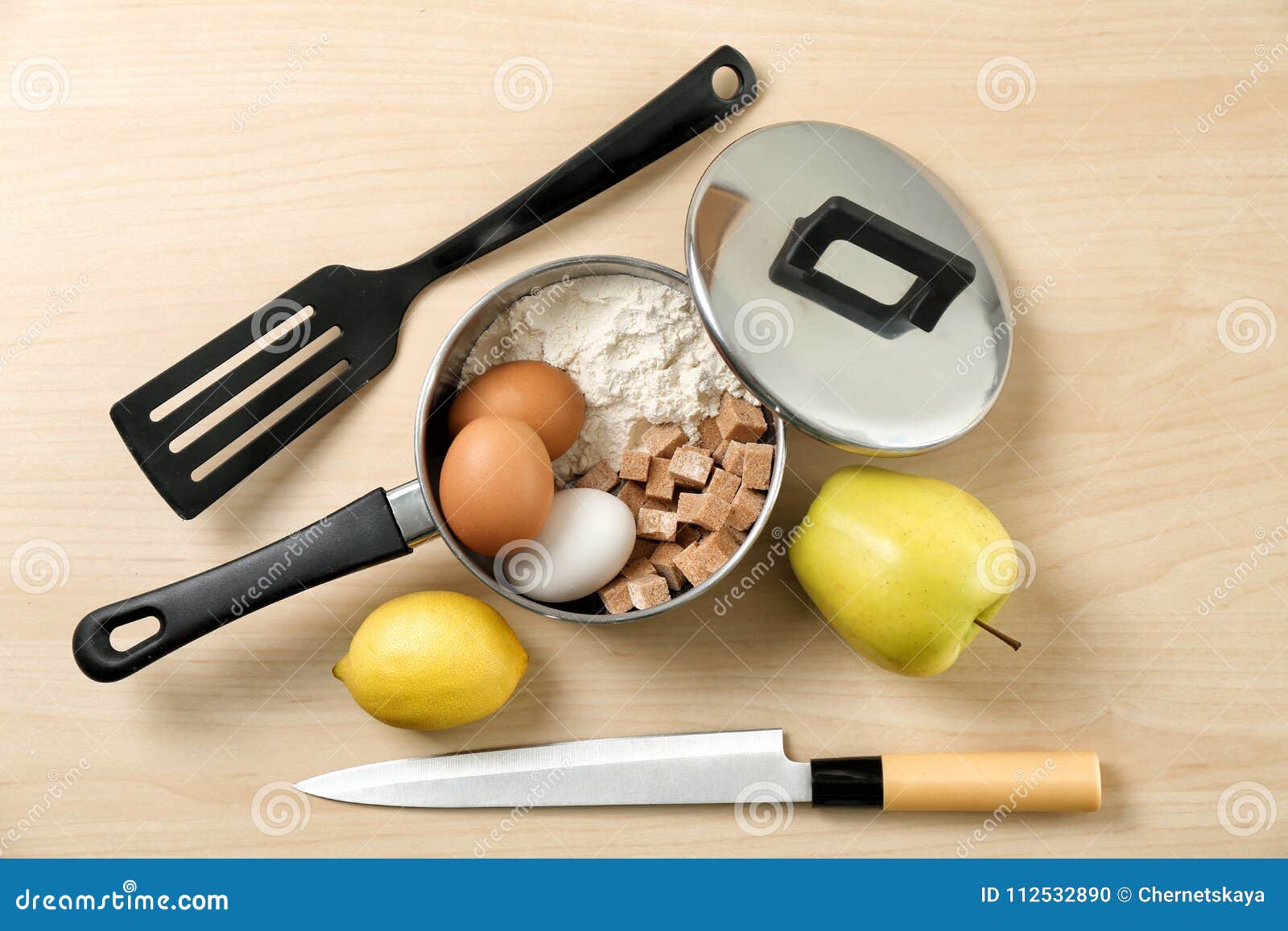 Set Of Kitchenware And Products Stock Photo Image of learn, chef