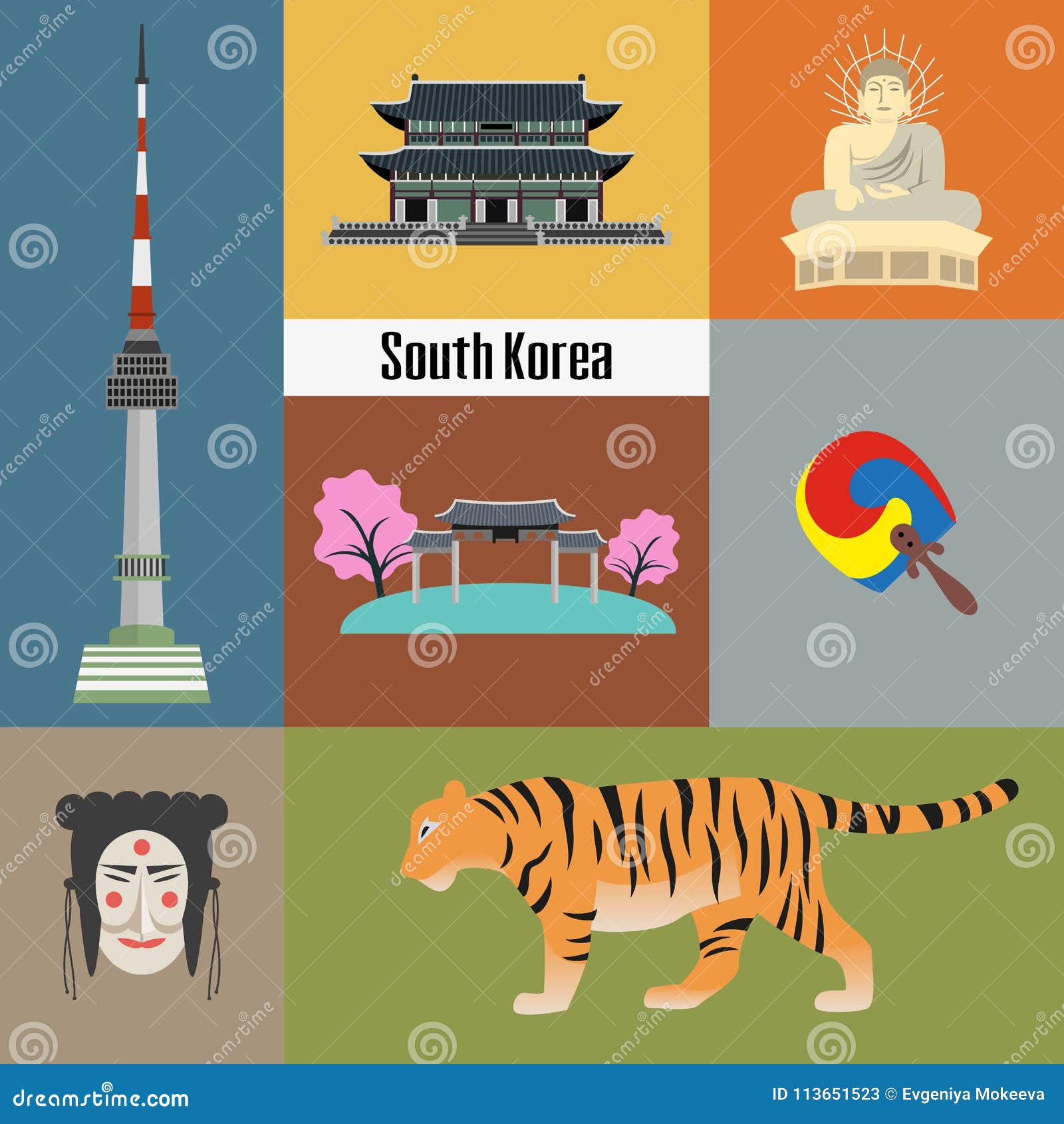 Set Of Korean National Symbols Cartoon Vector CartoonDealer set-of-korean-national-symbols-cartoon-vector-cartoondealer