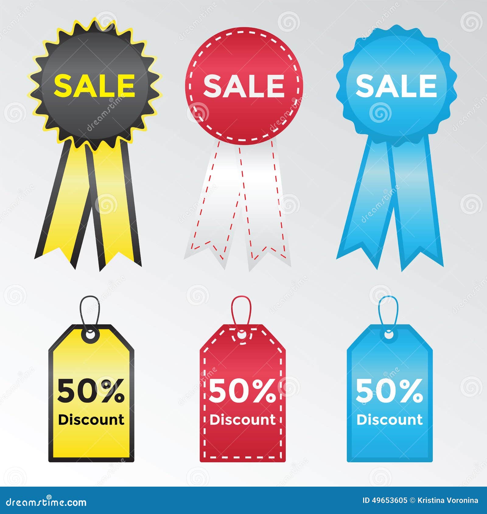 Set of Labels and Stickers for Sales Stock Illustration - Illustration