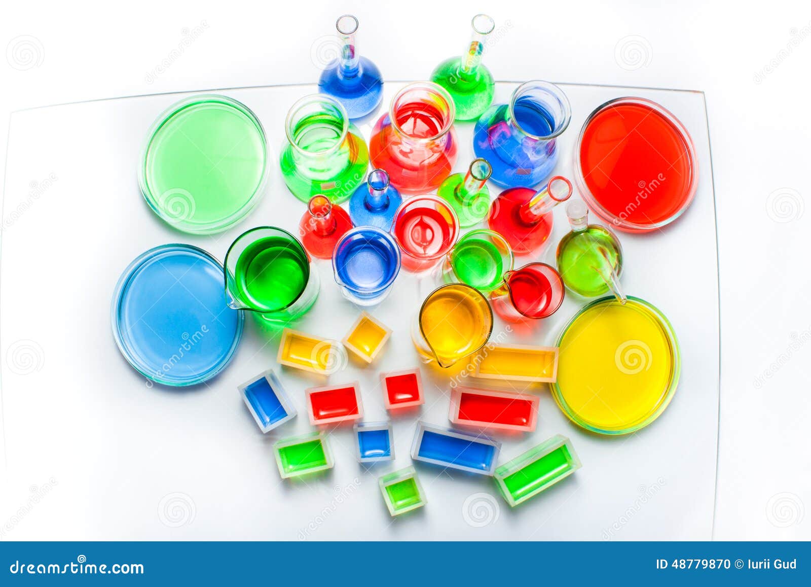 Set of Laboratory Glassware of Different Capacity and Shapes Stock