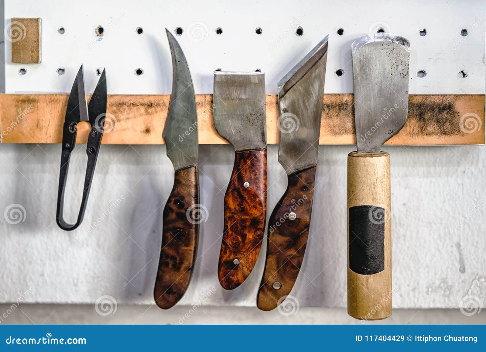 Leather cutter tools. stock image. Image of knife, crafting - 117404429