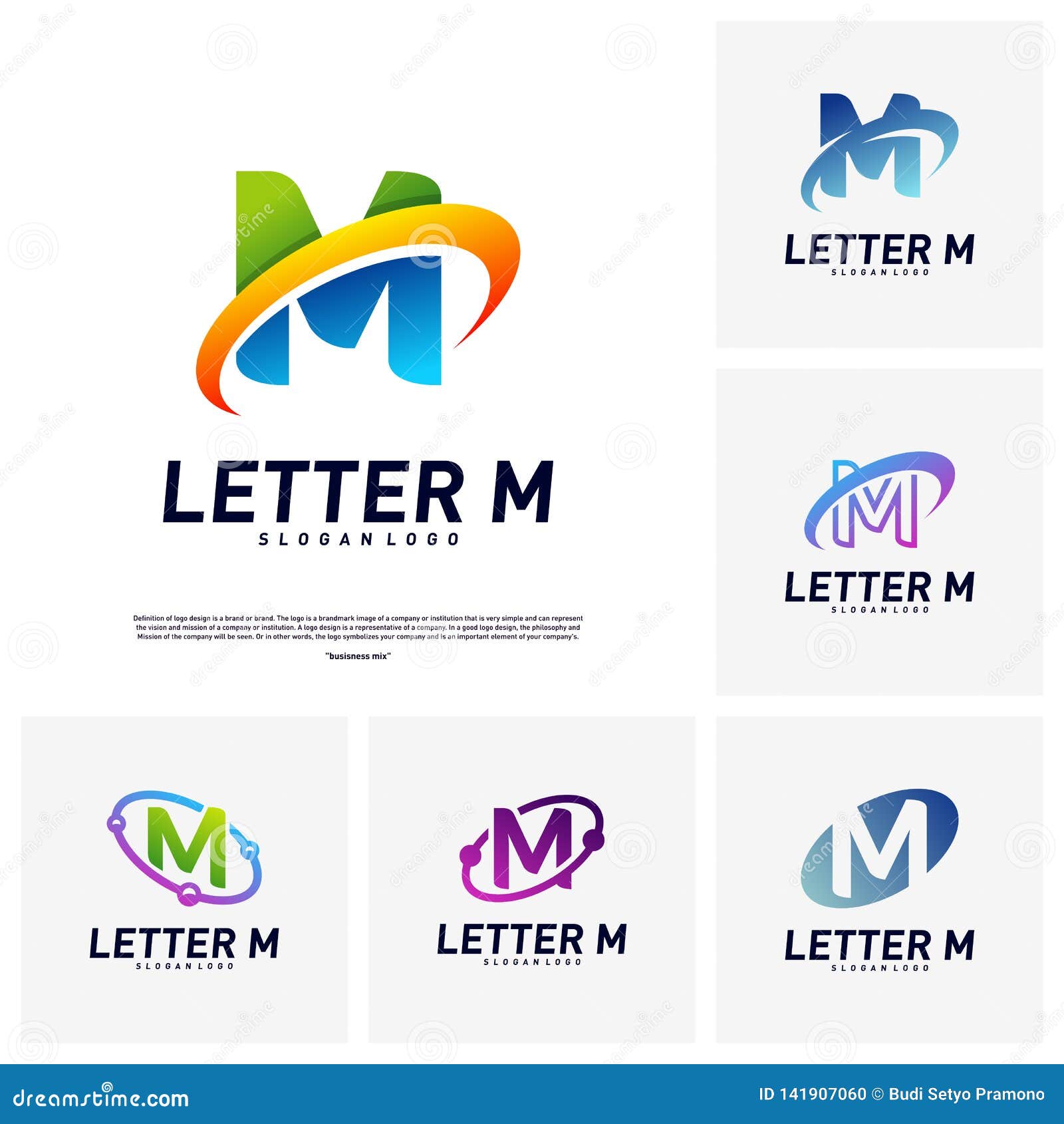 Initial am letter logo with creative modern Vector Image