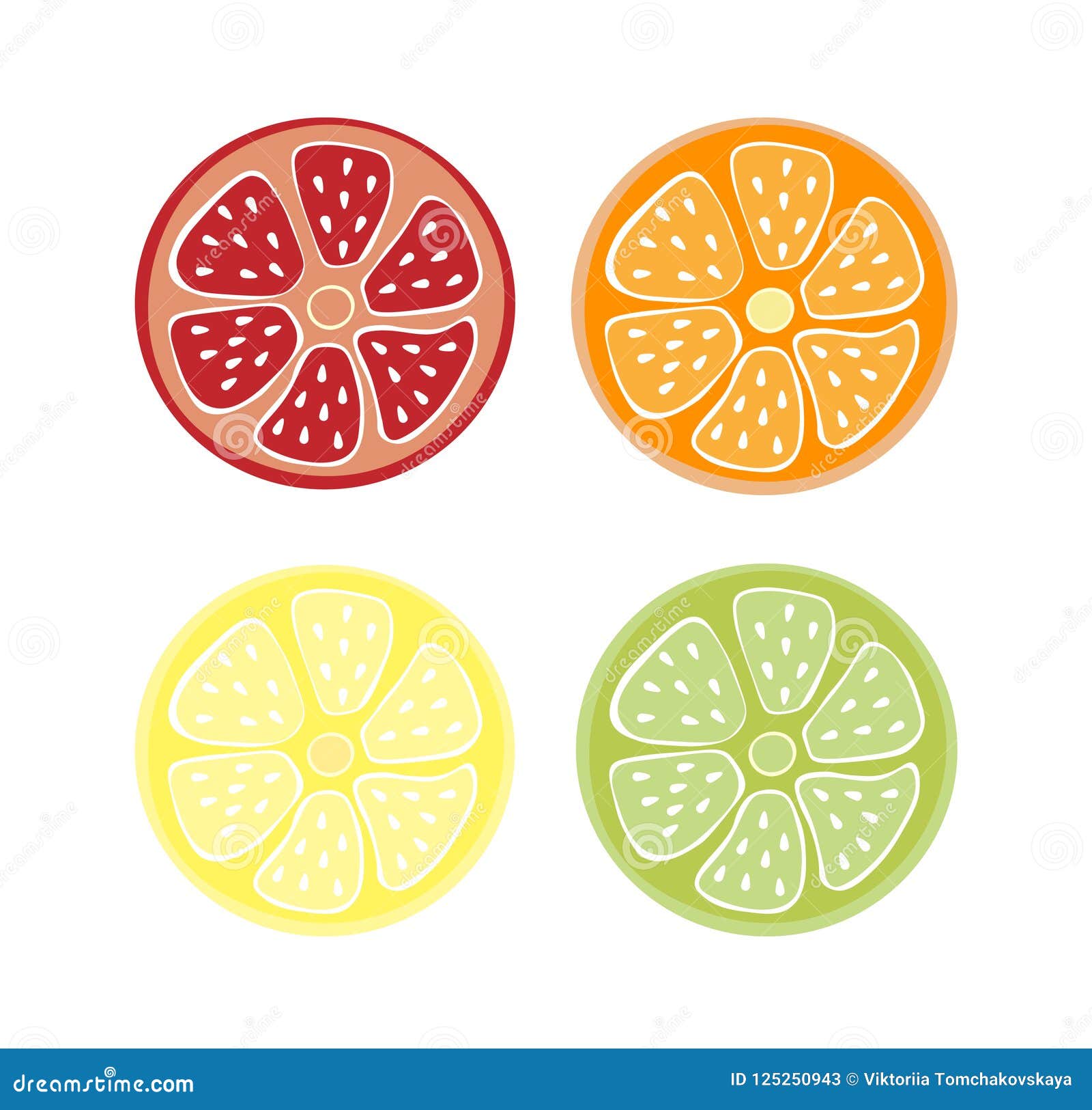 Set Lime, Lemon, Orange, Grapefruit, Pomelo . Citrus Group in Size ...