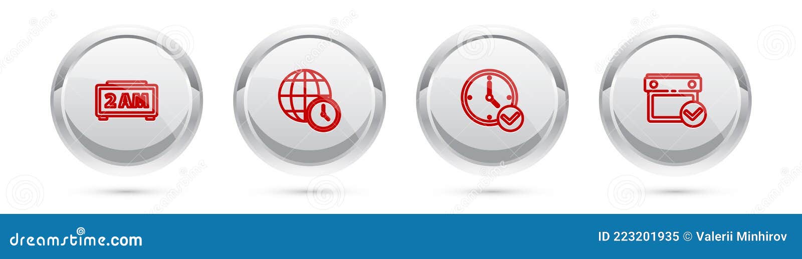 Set Line Digital Alarm Clock, World Time, Clock and Calendar with Check