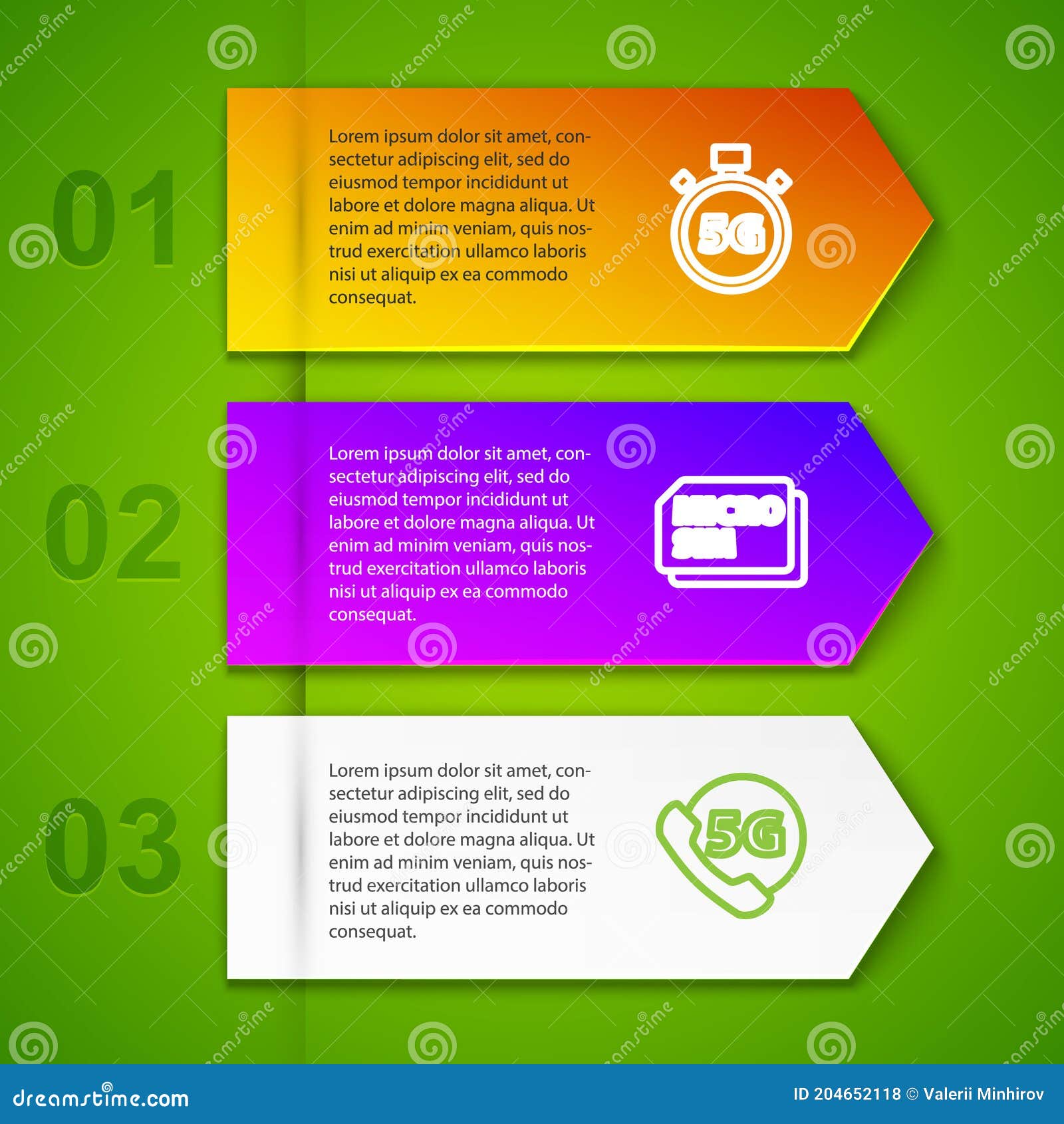 set line digital speed meter 5g, micro sim card, phone with network and . business infographic template. 