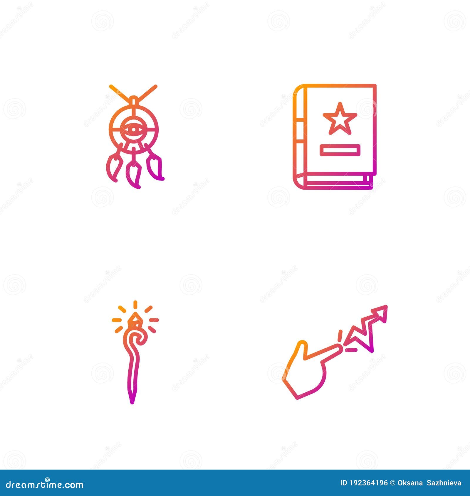 https://thumbs.dreamstime.com/z/set-line-spell-magic-staff-dream-catcher-feathers-ancient-book-gradient-color-icons-vector-192364196.jpg