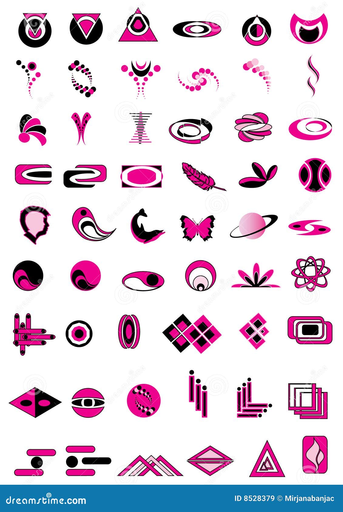 Set logo elements stock vector. Illustration of sparse - 8528379
