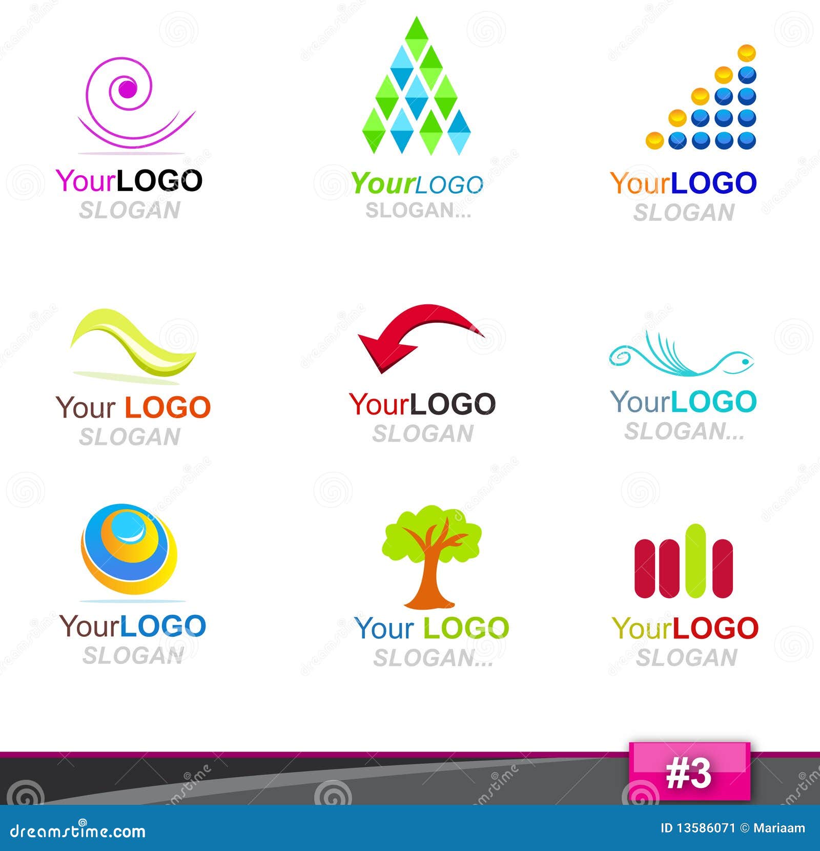 Set of Logo Elements, Part 3 Stock Illustration Illustration of
