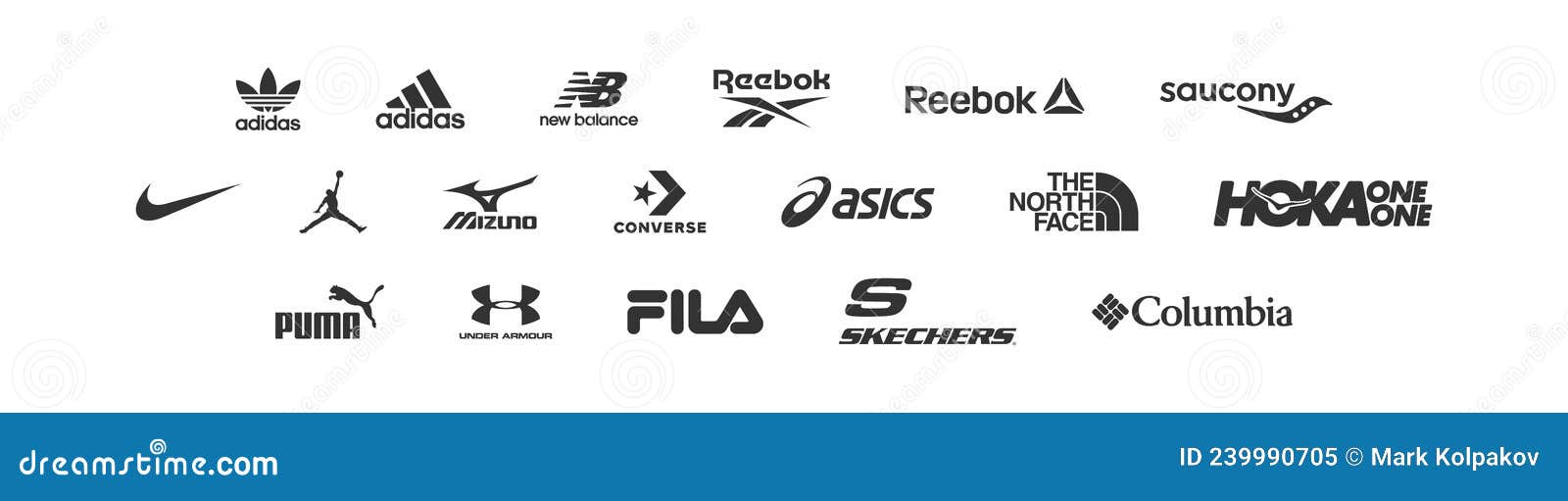 Set Logo Sportswear Manufactures Company: Adidas, Nike, Puma, Air ...