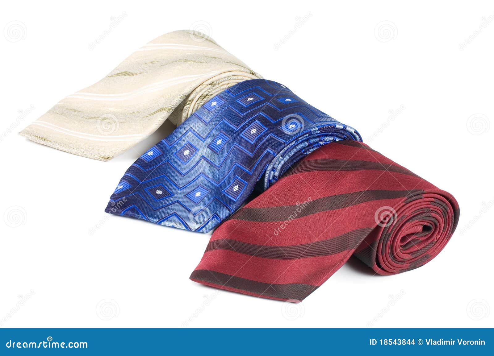 Set of Luxury Ties on White Stock Photo - Image of neat, color: 18543844
