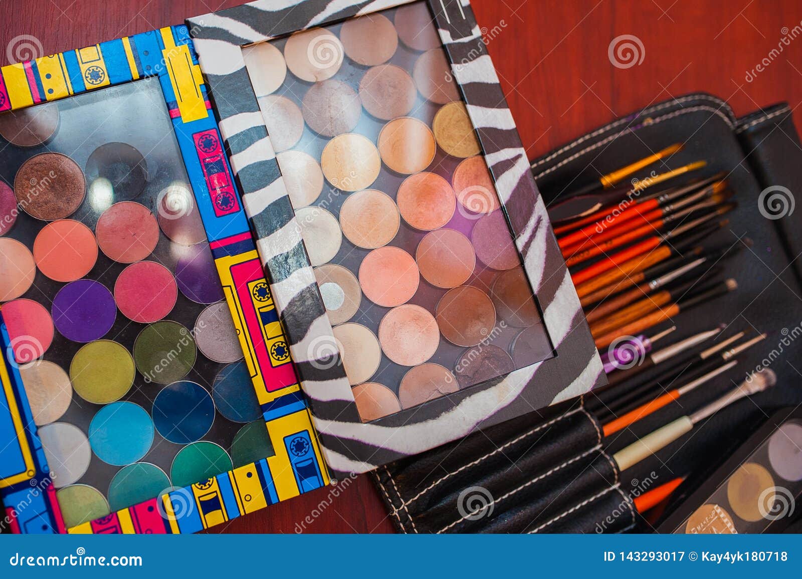 Set Of Makeup Brushes, Brushes For Cosmetics Of Different Sizes