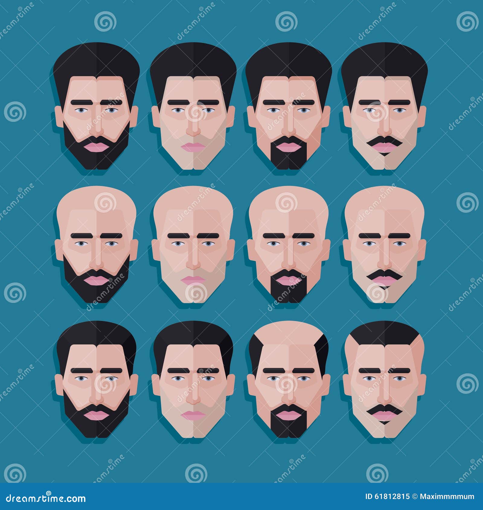 Set of Male Faces in Flat Polygonal Style. Men Hair Style Icons Stock Vector - Illustration of beard, attractive: 61812815 Set of Male Faces in Flat Polygonal Style. Men Hair Style Icons Stock Vector - Illustration of beard, attractive: 61812815