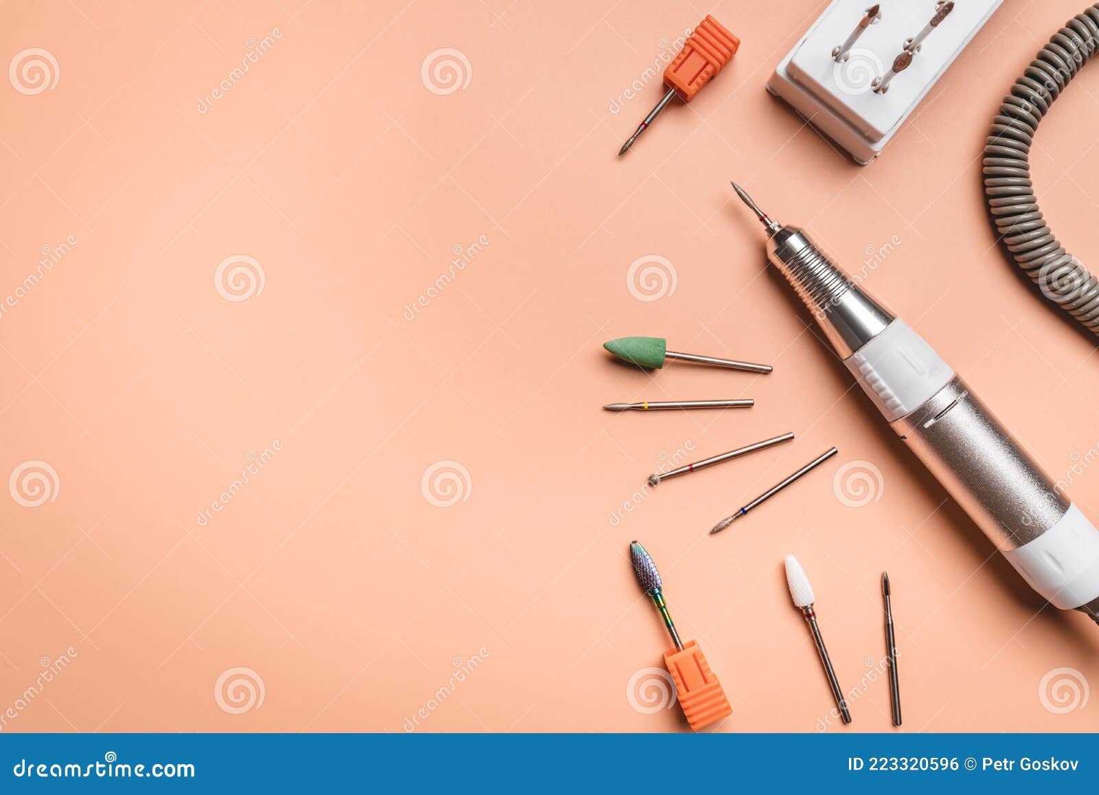 Set of manicure tools stock photo. Image of process 223320596