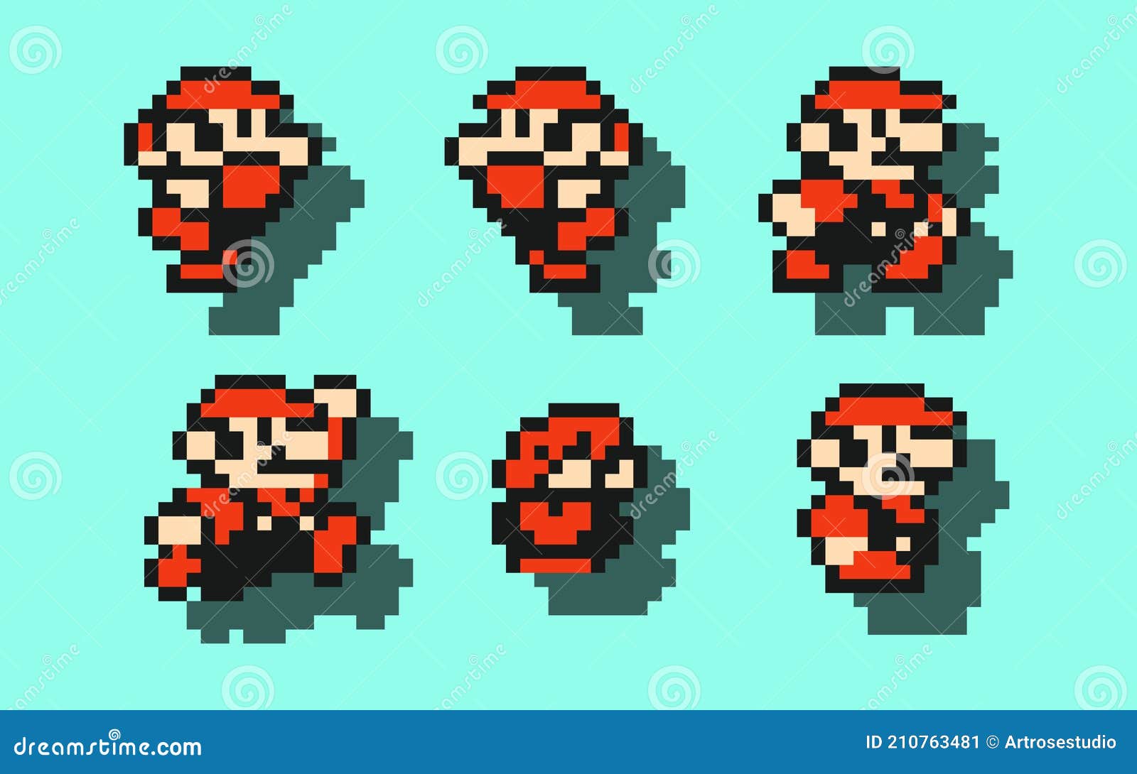 Arte De Super Mario Bros 3 Ilustração Vetorial De Design De Pixel