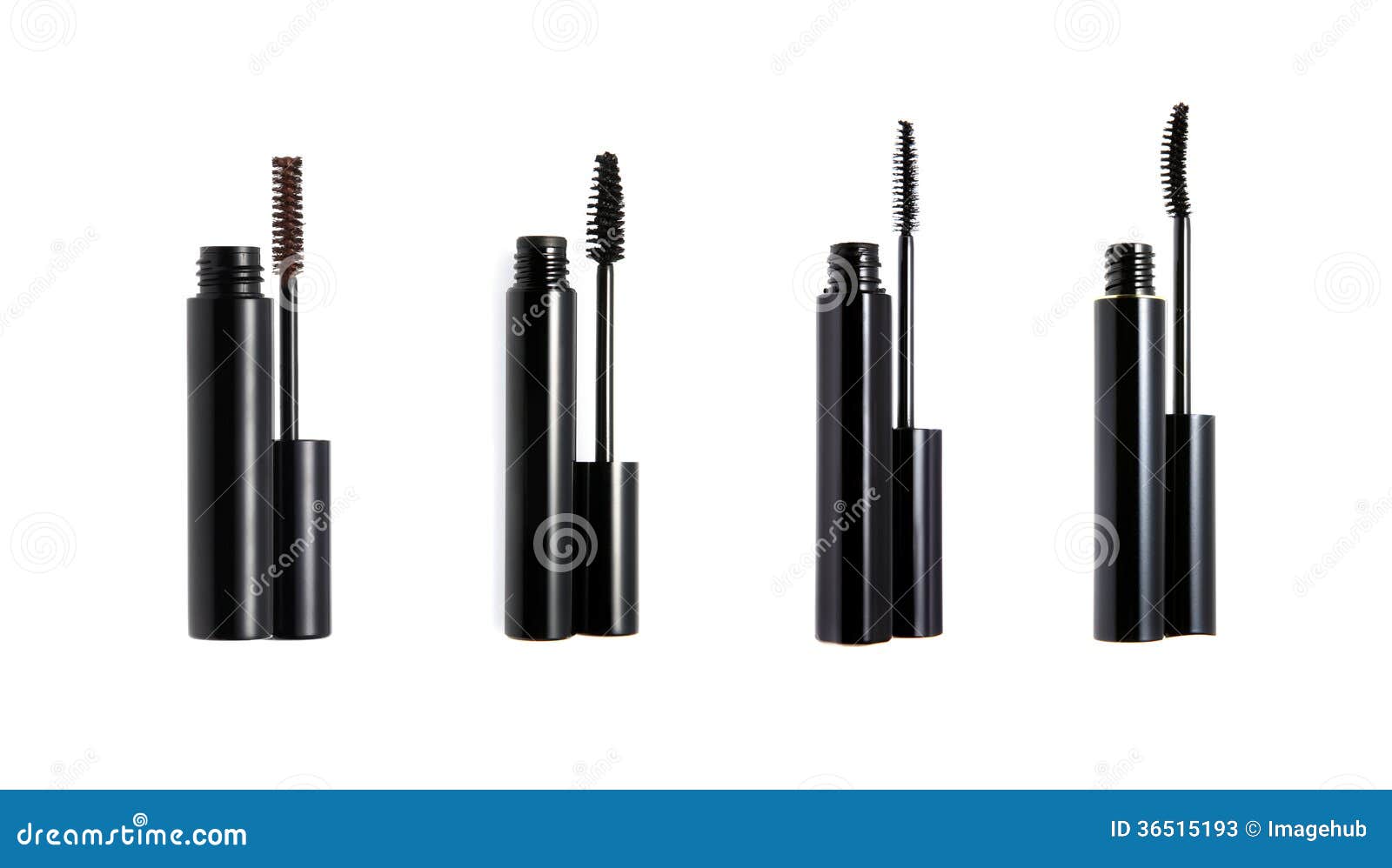 Set of Mascara Wand and Tube Stock Image Image of bright, closeup