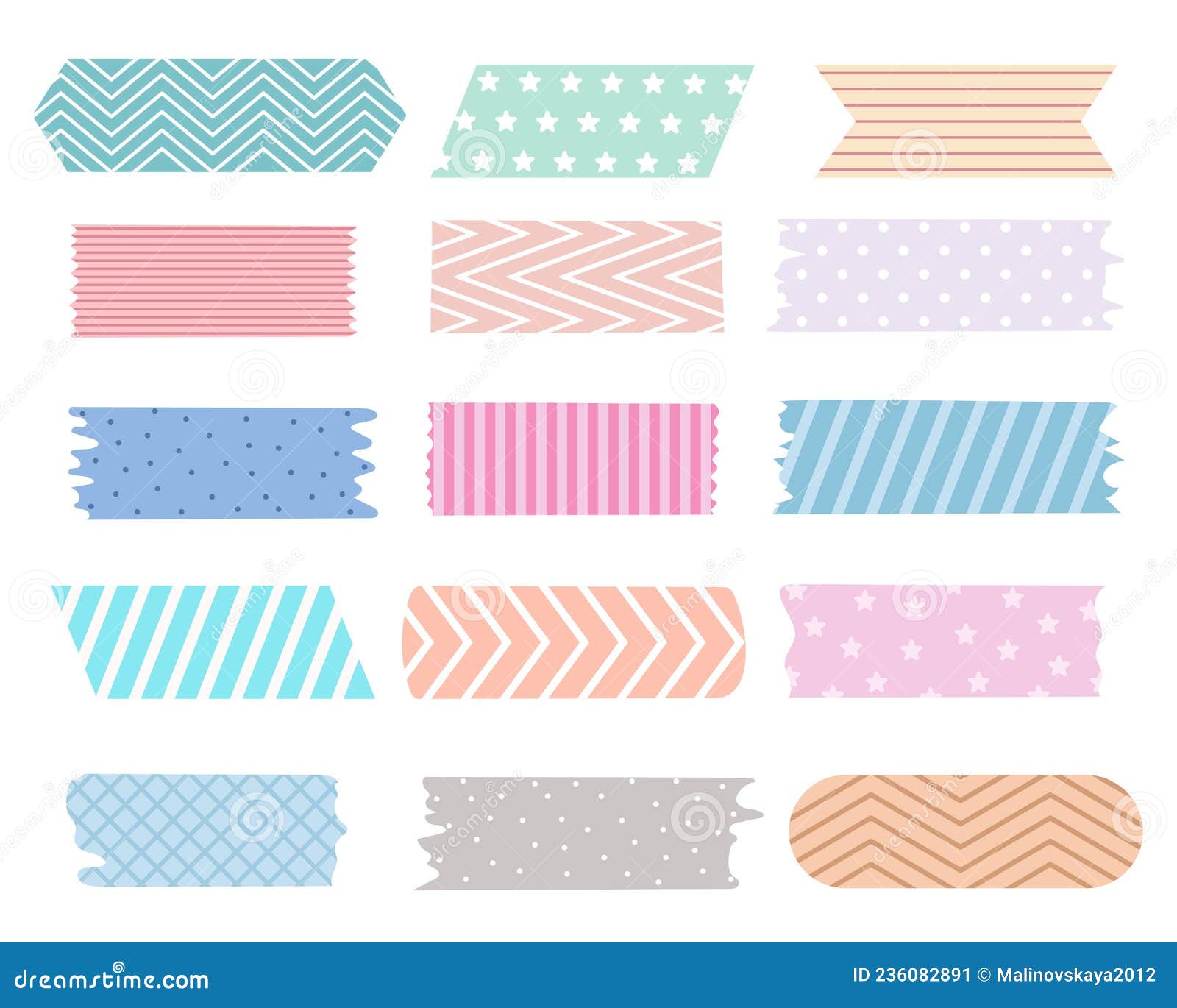 Free Vector  Pink washi tape sticker, cute pattern vector set