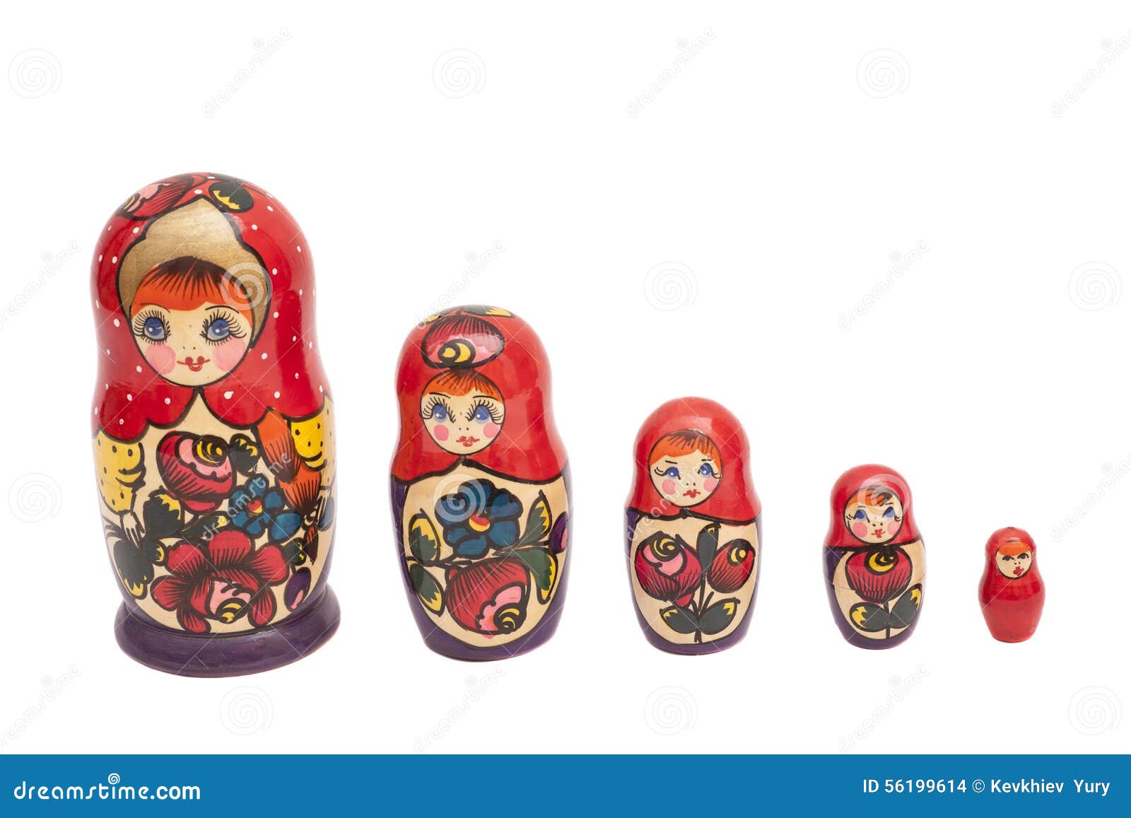 Set of matrioshka dolls stock photo. Image of doll, isolated 56199614