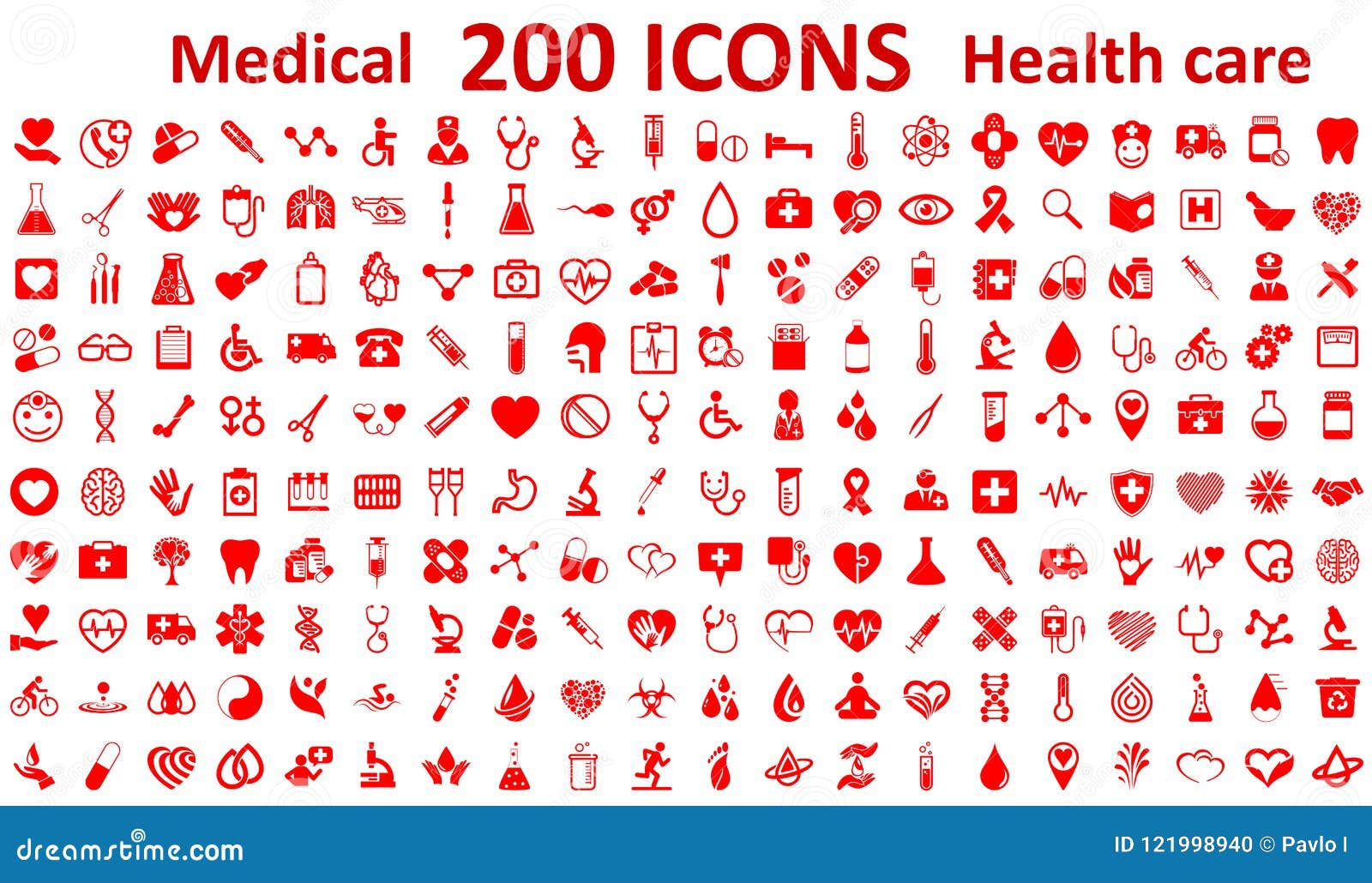 set 200 medecine and health flat icons. collection health care medical sign icons - 