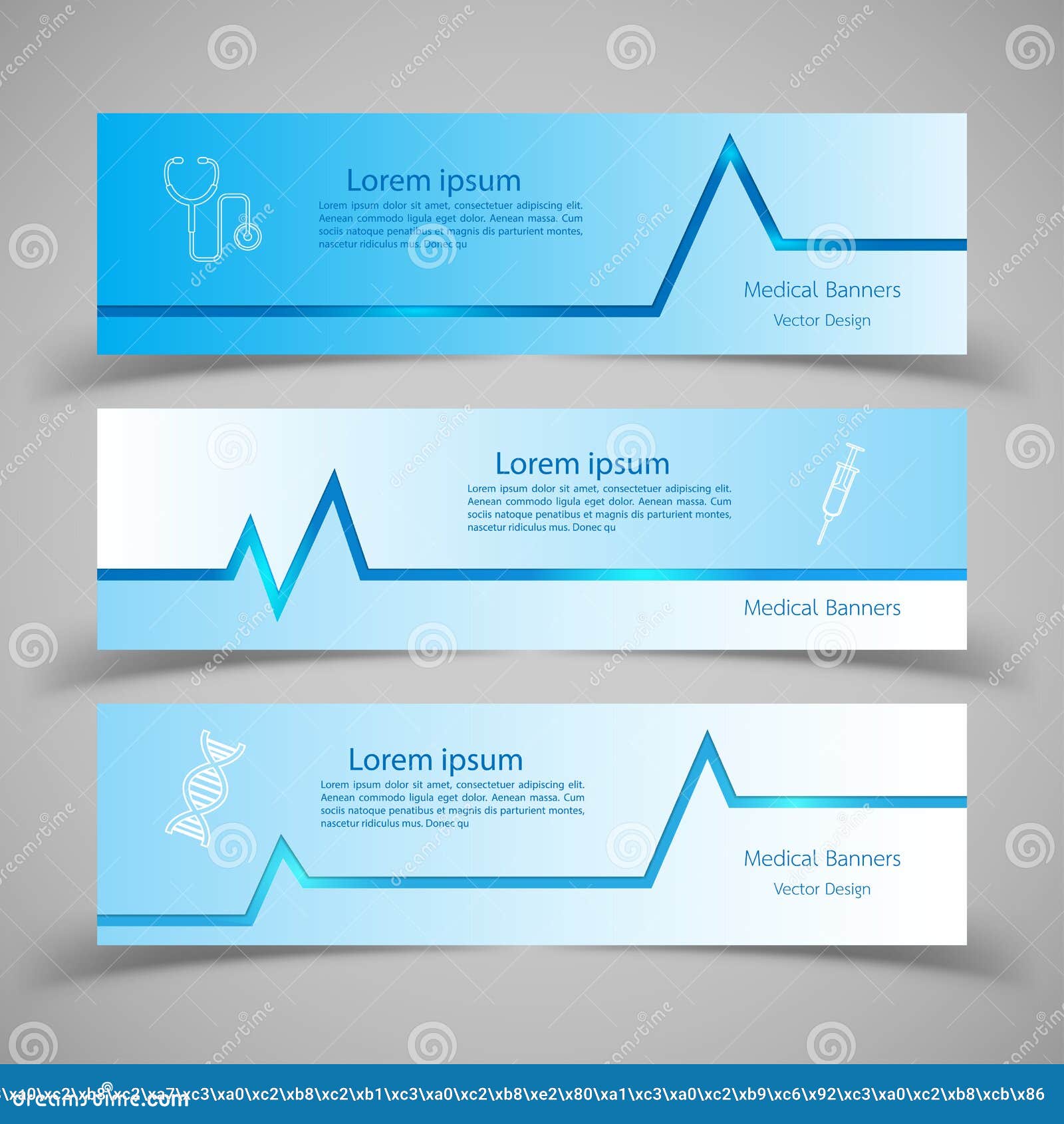 Set of Medical Banners Illustration. Stock Vector Illustration of