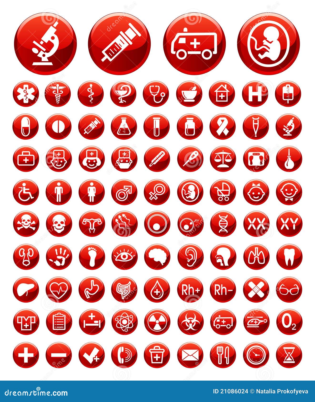 Set of Medical Icons and Warning Signs Stock Vector Illustration of