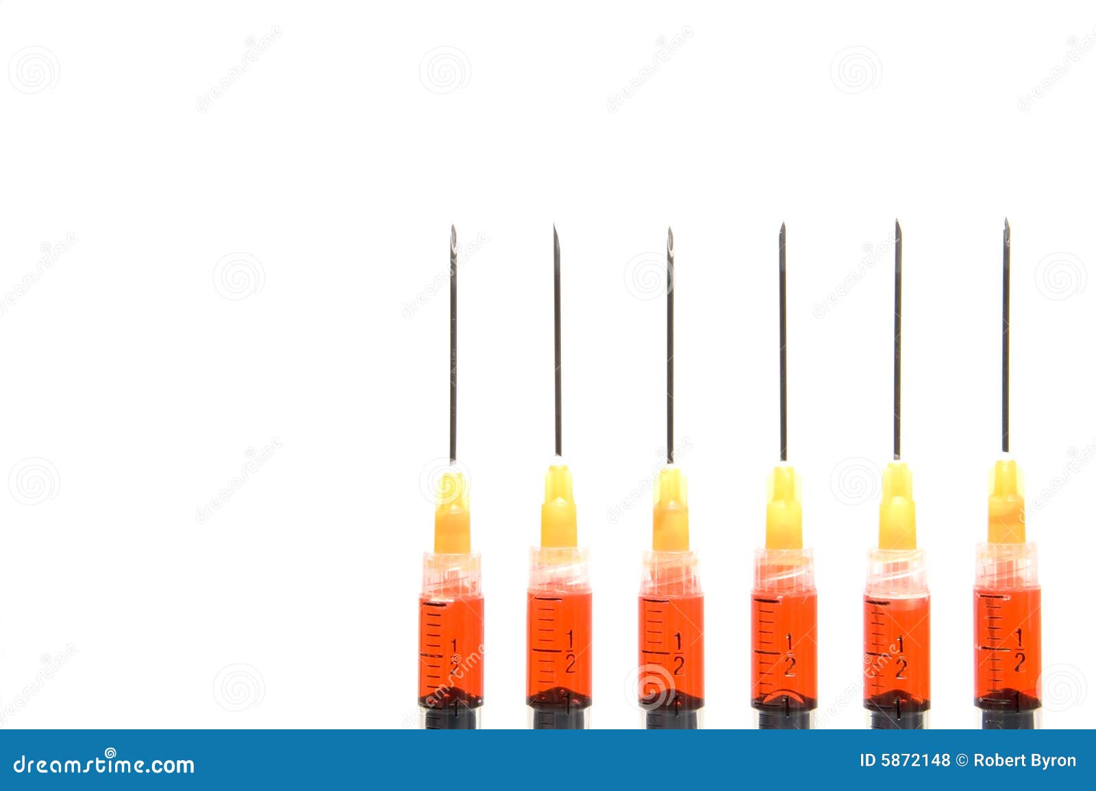 Set of medical syringes stock photo. Image of long, colours 5872148